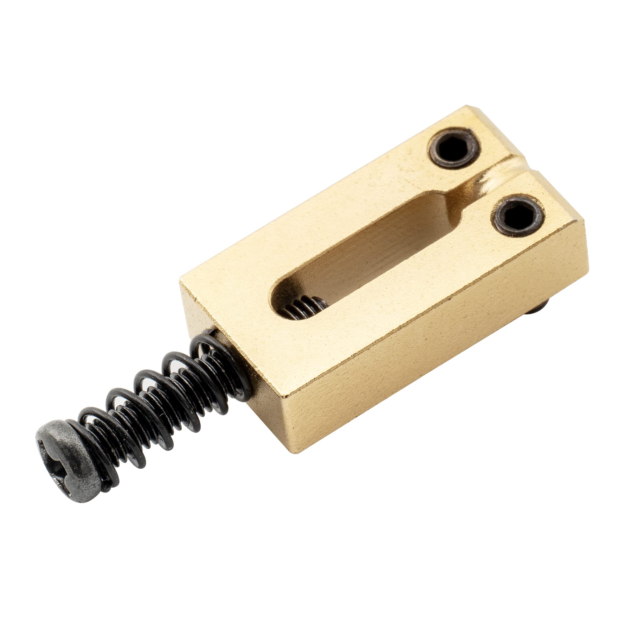 Musiclily Ultra 10.5mm Modern Brass Bridge Saddles for Strat/Tele Style Electric Guitar, Gold (Set of 6)