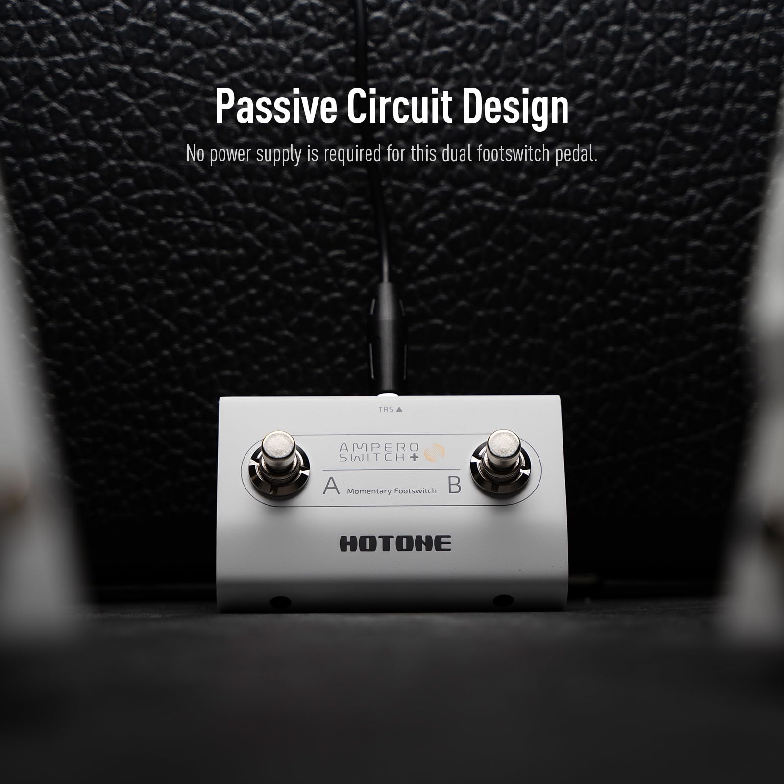 HOTONE Dual Footswitch Pedal Momentary 2-Way Pedal Foot Switch Controller Switch 6.35 mm (Ampero Switch+)