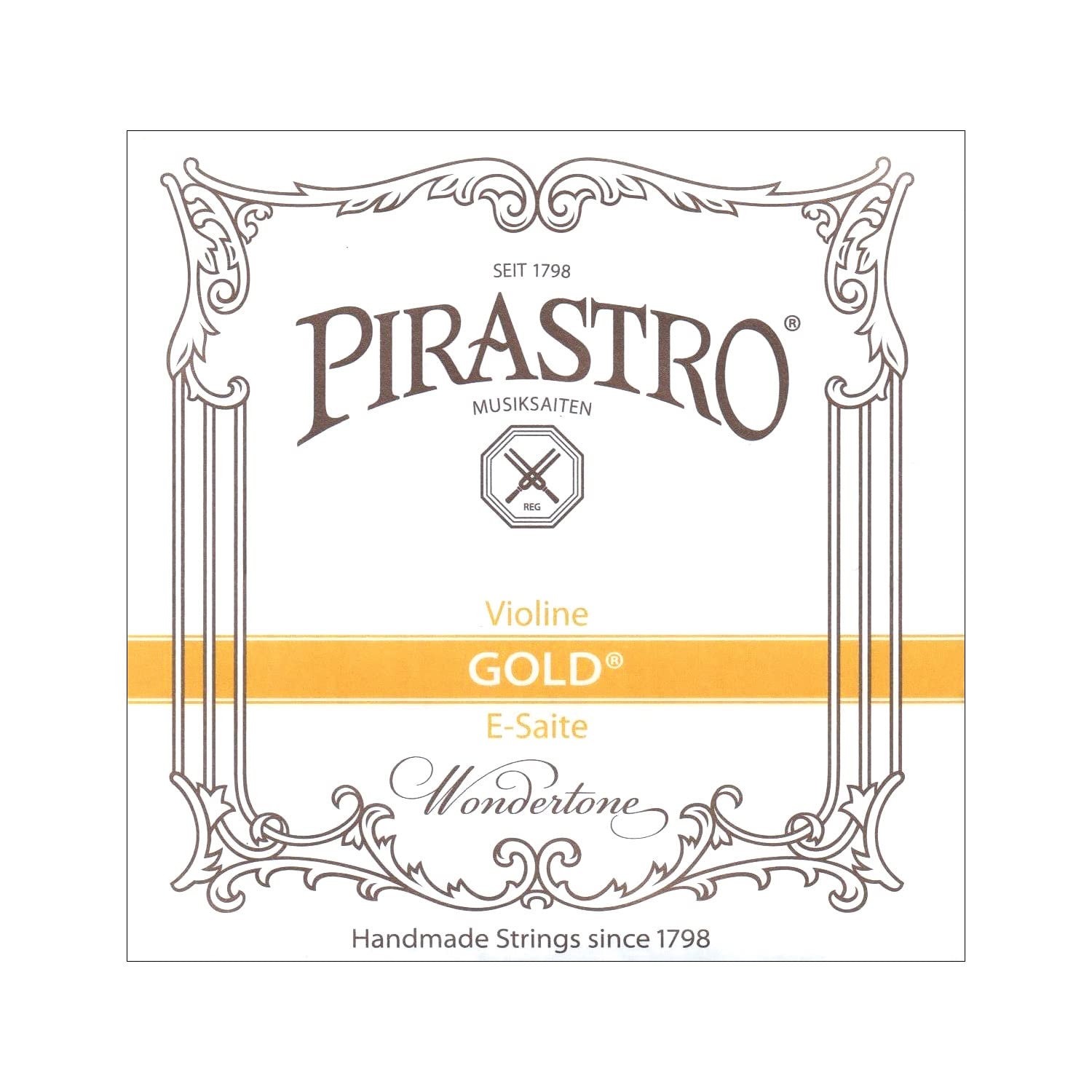 Pirastro Gold Label 4/4 Violin E String - Medium - Steel - Loop End