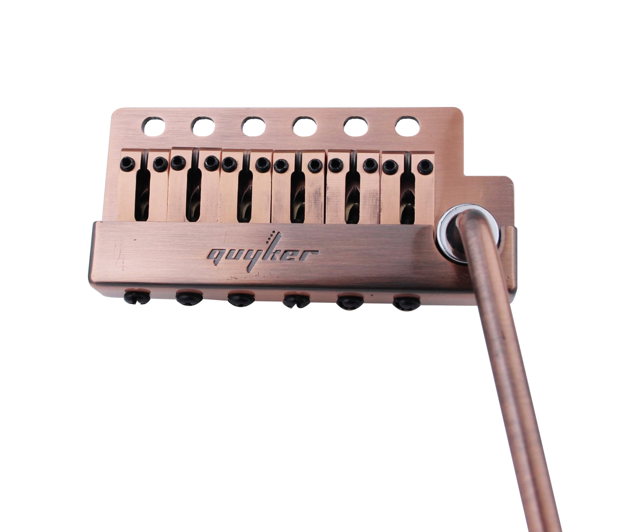 Guyker Guitar Tremolo Bridge String Spacing 10.8MM with Brass Saddle and Brass Block & Spring and Claw, Pop-In Vibrato Bar, Comp