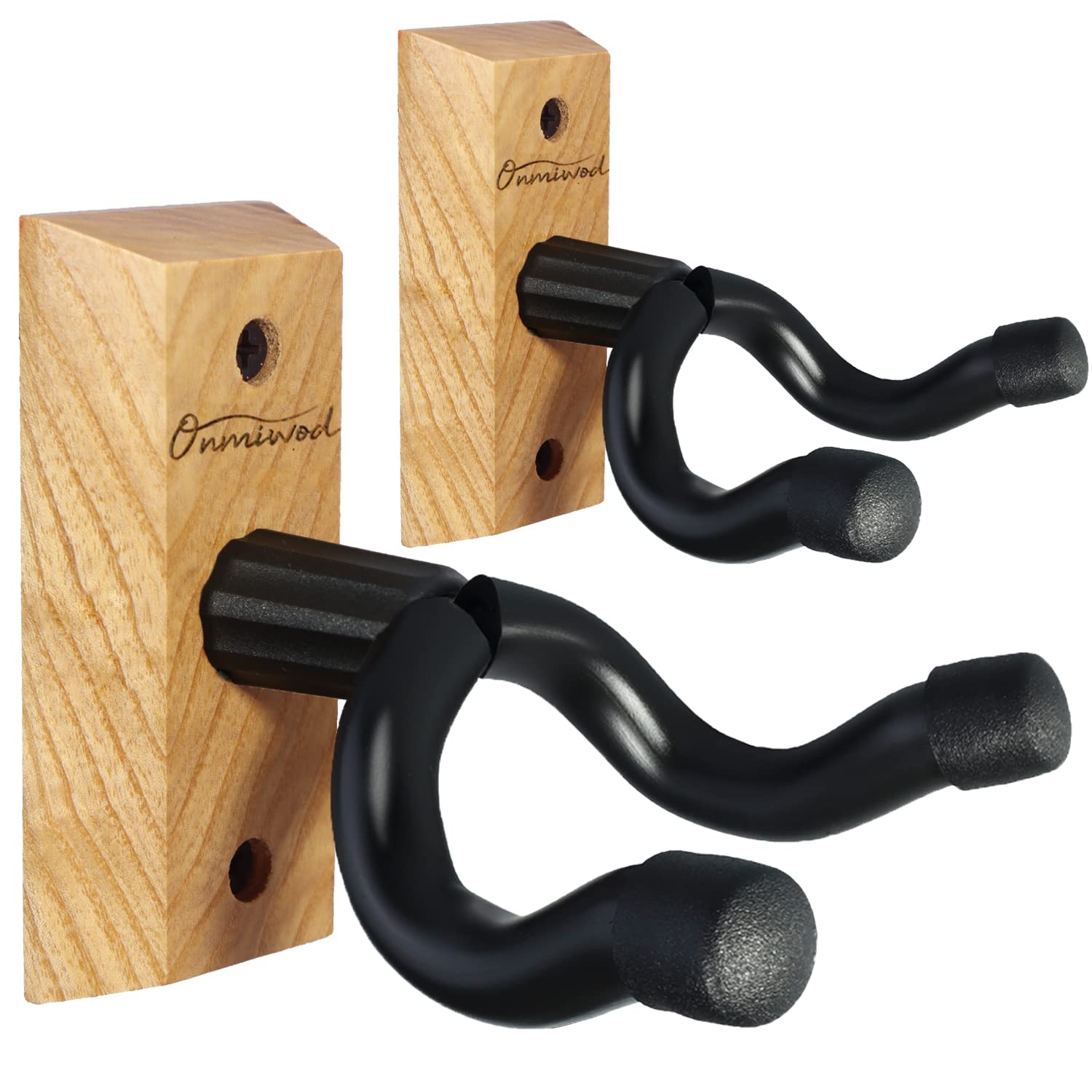 Guitar Wall Mount 2 Pack, Ash Hardwood Guitar Hanger, U-Shaped Guitar Wall Hanger Mount, Guitar Holder Hook Stand Wall For Acous