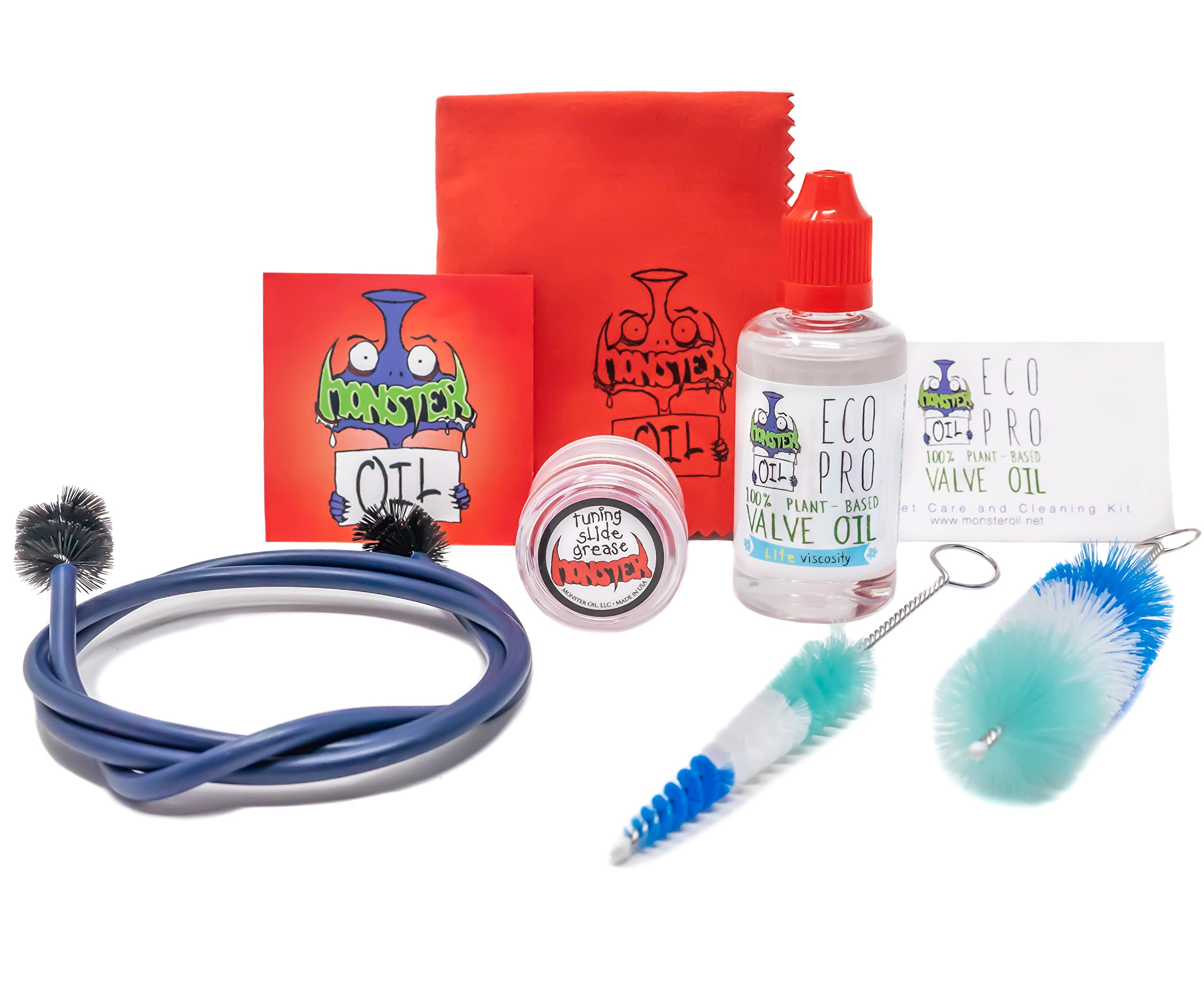 EcoPro Trumpet/Cornet Care and Cleaning Kit | USA-Based and Veteran-Owned Green and Environmentally Friendly | Valve Oil Slide G