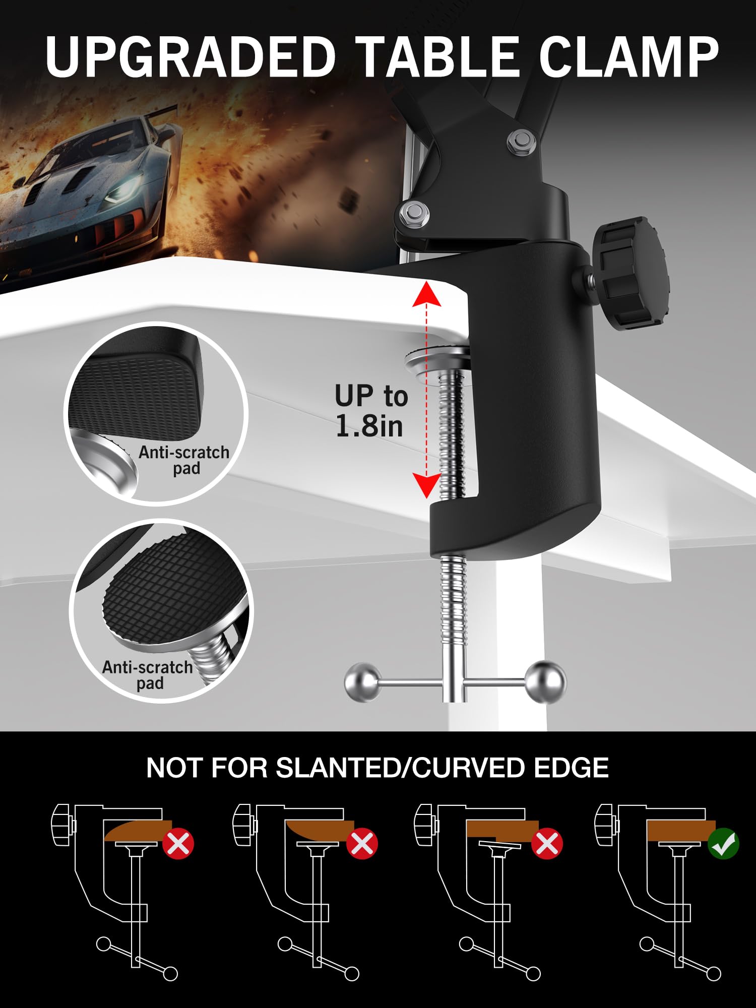 Seiren V3 Mini Boom Arm - Mic Arm for Razer Mini, Seiren V2, Seiren X and Most Microphone, Adjustable Boom Scissor Arm Stand wit