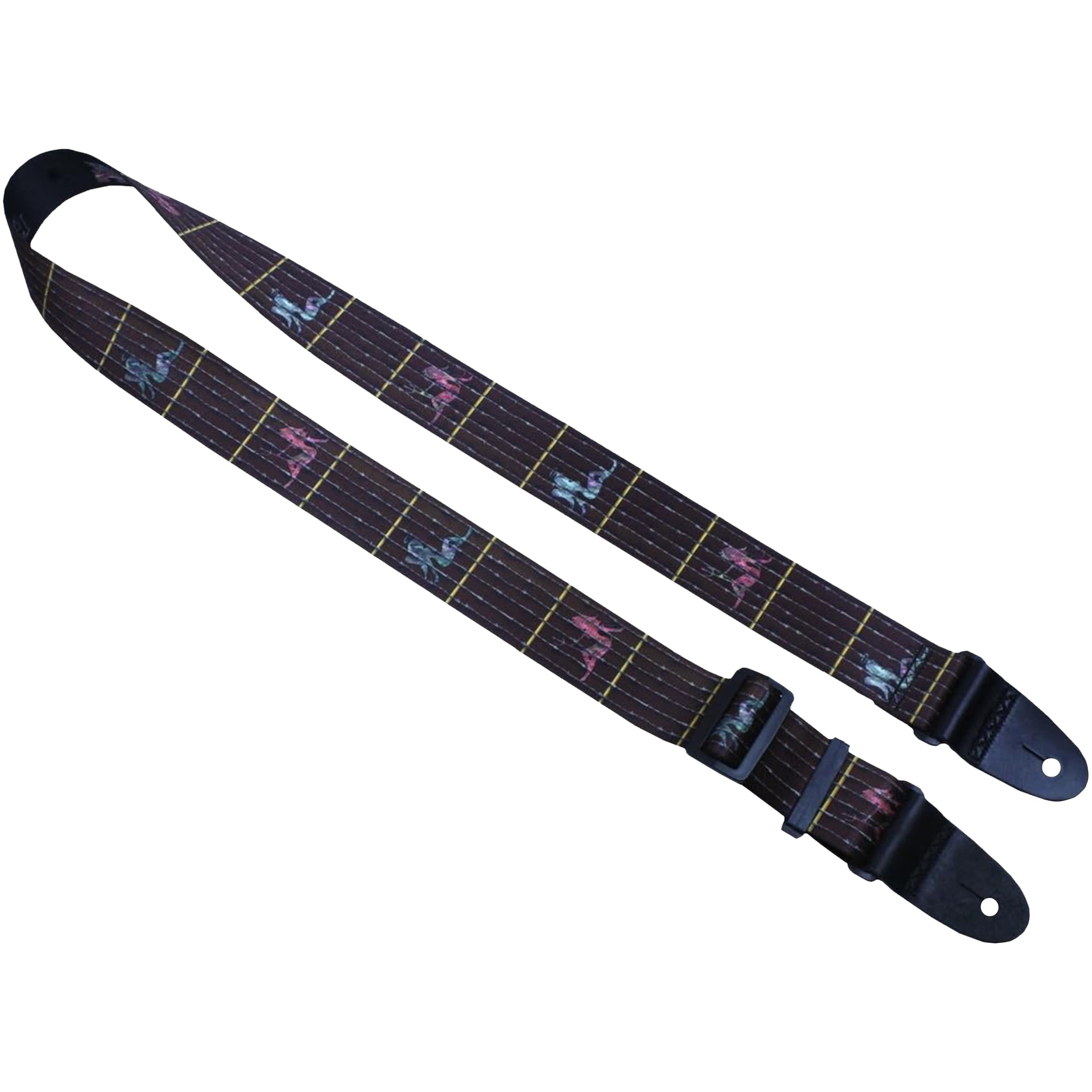 Killer-Q Guitar Strap - Stylish Straps For Electric And Acoustic Guitars With Leather Tabs, 2 Inches X 5 Feet, Don'T Fret
