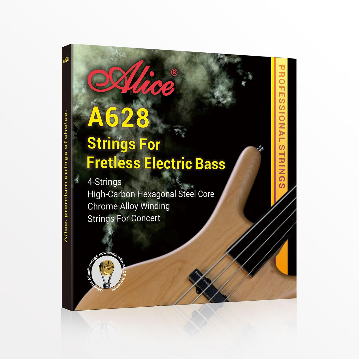 Flatwound Bass Guitar Strings - Coated Hexagonal High Carbon Steel Core Bass Strings - For Bass Guitar 4 String - 45-100 Gauge