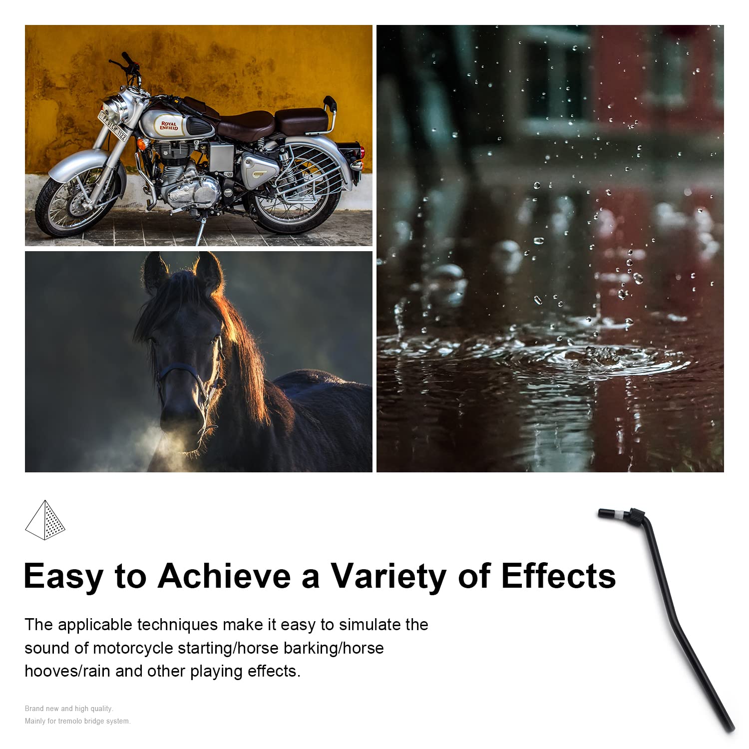 MAXCHEER 6MM Screw-in Electric Guitar Tremolo Arm Whammy Bar Thread Tremolo Bar & Guitar String Trees Guides Retainer for Floyd