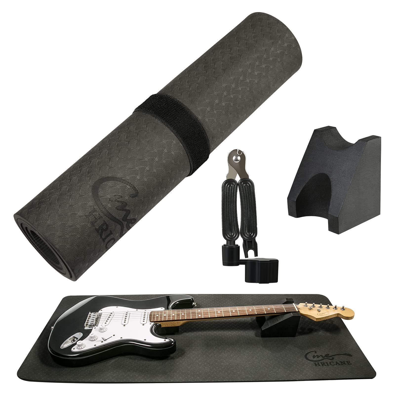 Hricane Guitar Work Mat Kit+Two Heights Guitar Neck Support Rest+Guitar String Winder And Cutter Tool - Guitar Workstation Repai