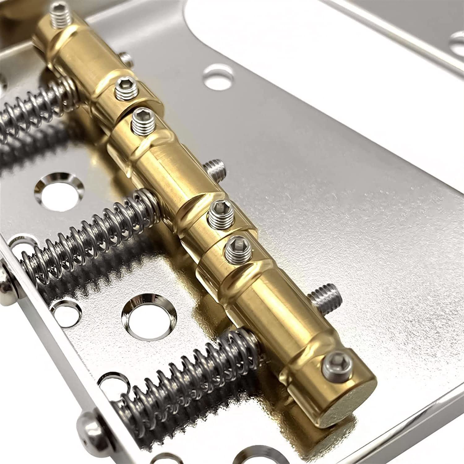 TUOREN Vintage Telecaster Bridge with Brass Compensated 3-Saddles Assembly Fit Fender Telecaster Tele Electric Guitar