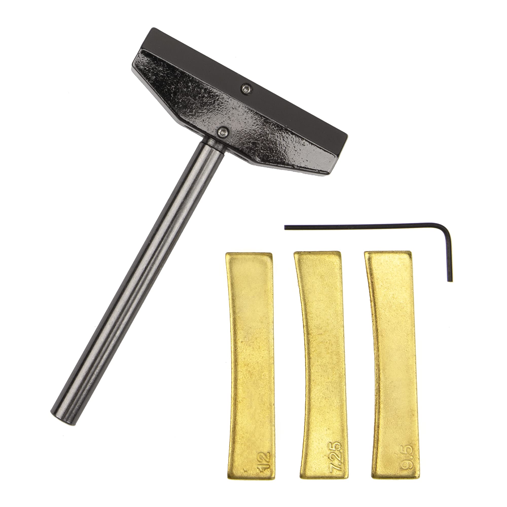 1Set Yootones Alloy Fingerboard Fret Press Caul & 12/7.25/9.5 Radian Fret Inserts Compatible with Electric Guitar Repair Tool