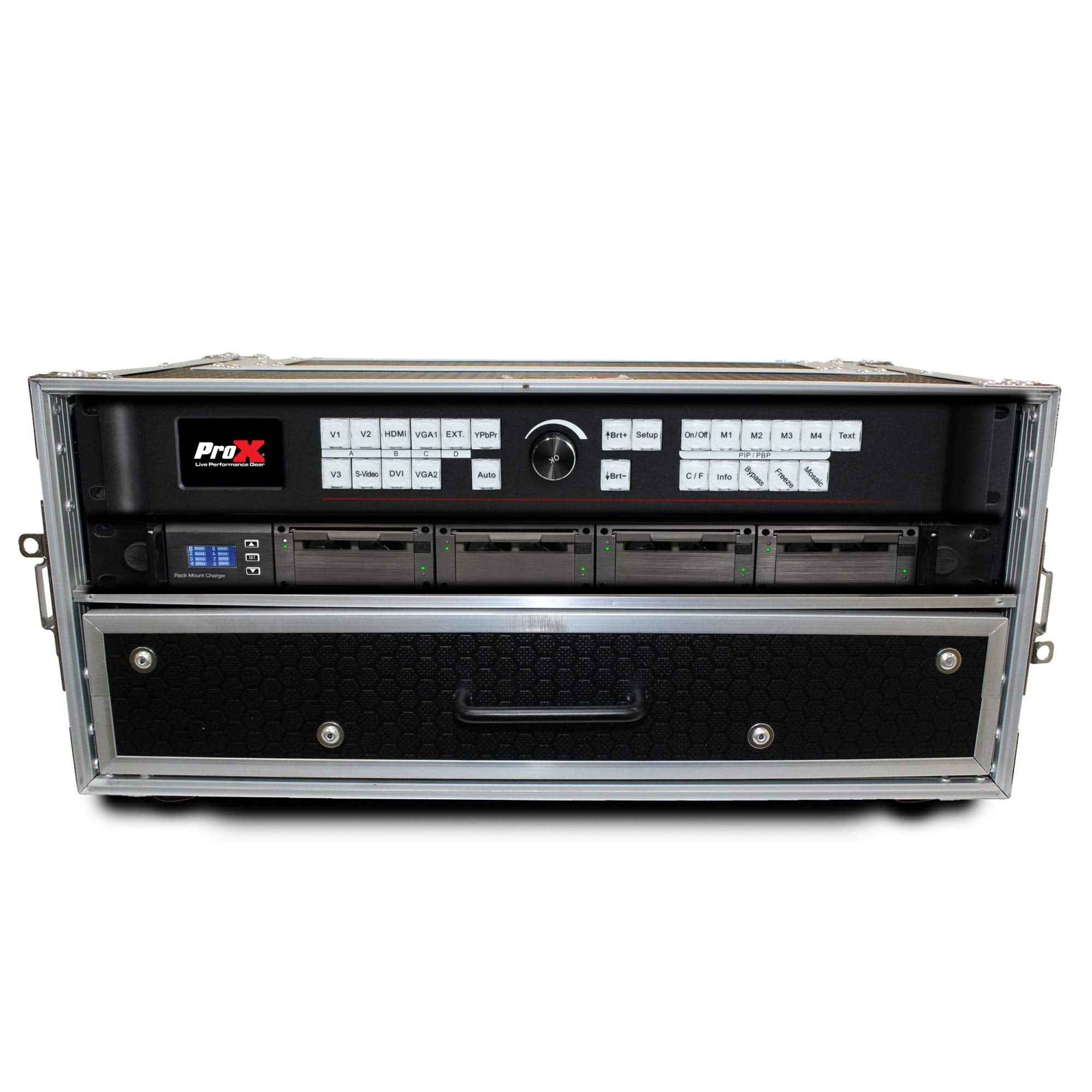 Prox Xs-Wm2U2Dr 2U Rack Case With 2U Rack Drawer 12'' Deep