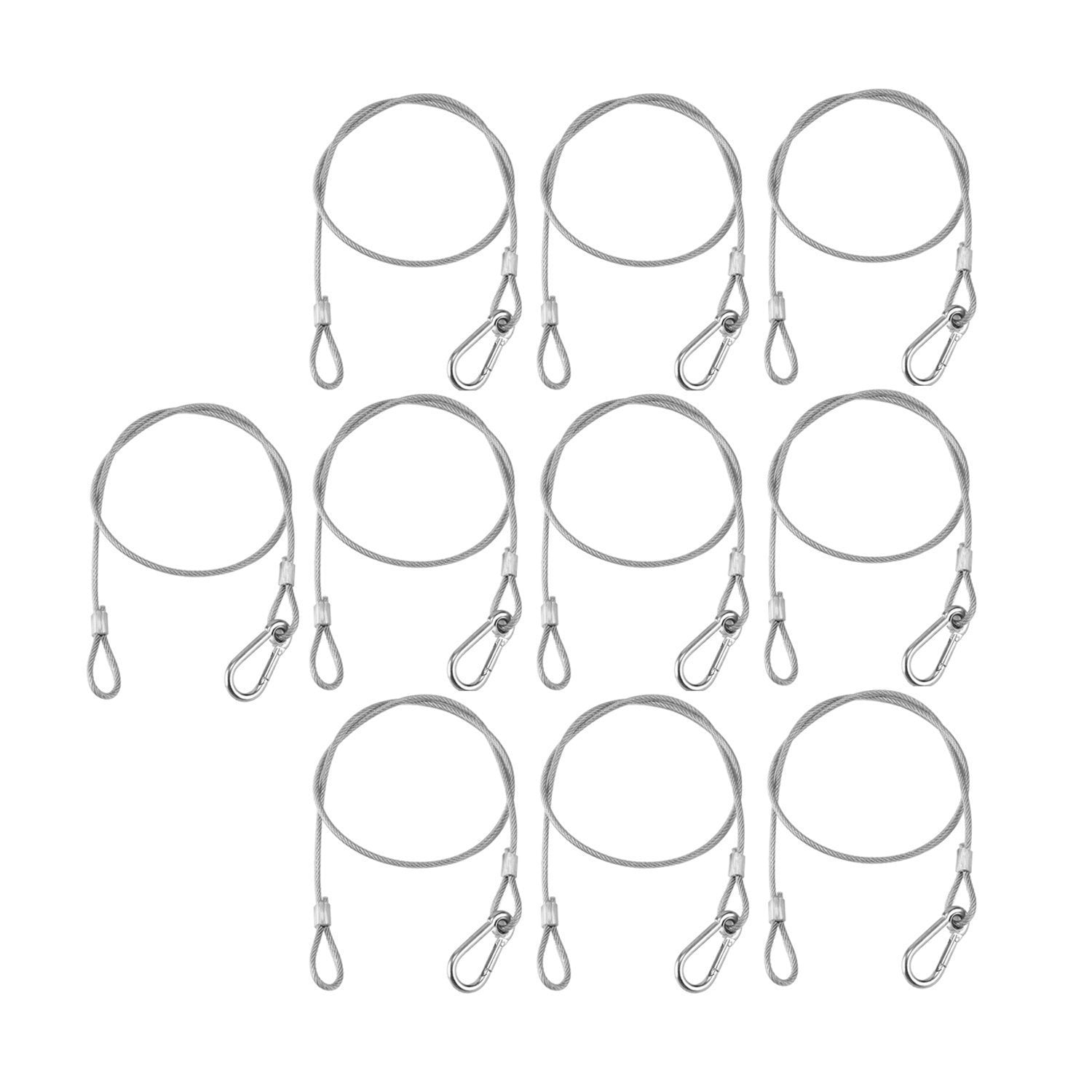 MFL. Stage Lights Safety Cables 110 lb Load Duty 31.5   Stainless Steel Security Rope for Party Lights DJ Light Stage Lighting