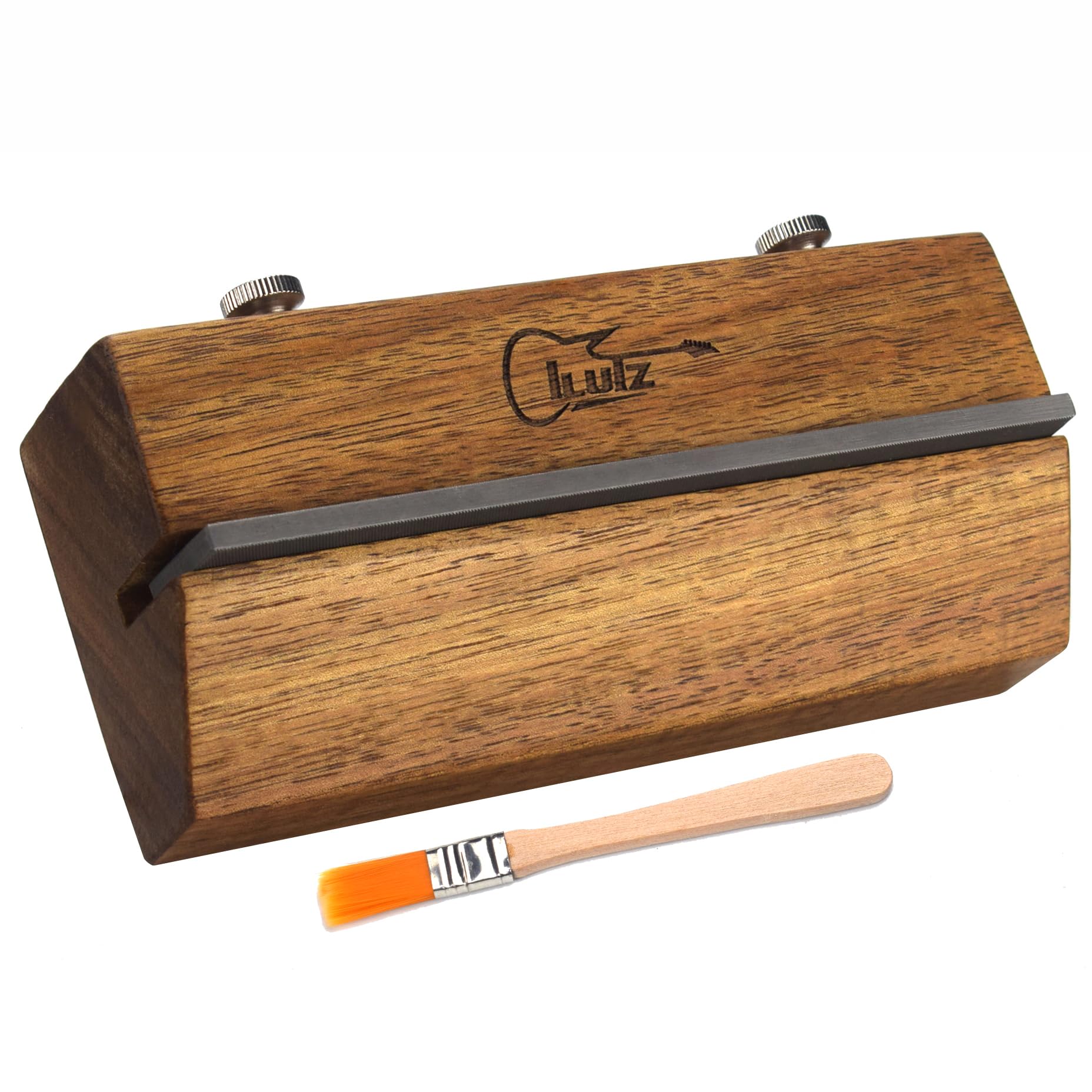 Fret End Beveling & Dressing File - 35/90 Degree Tool-Free Installation Luthier Tool For Guitar & Bass - Duel-Textured High-Carb