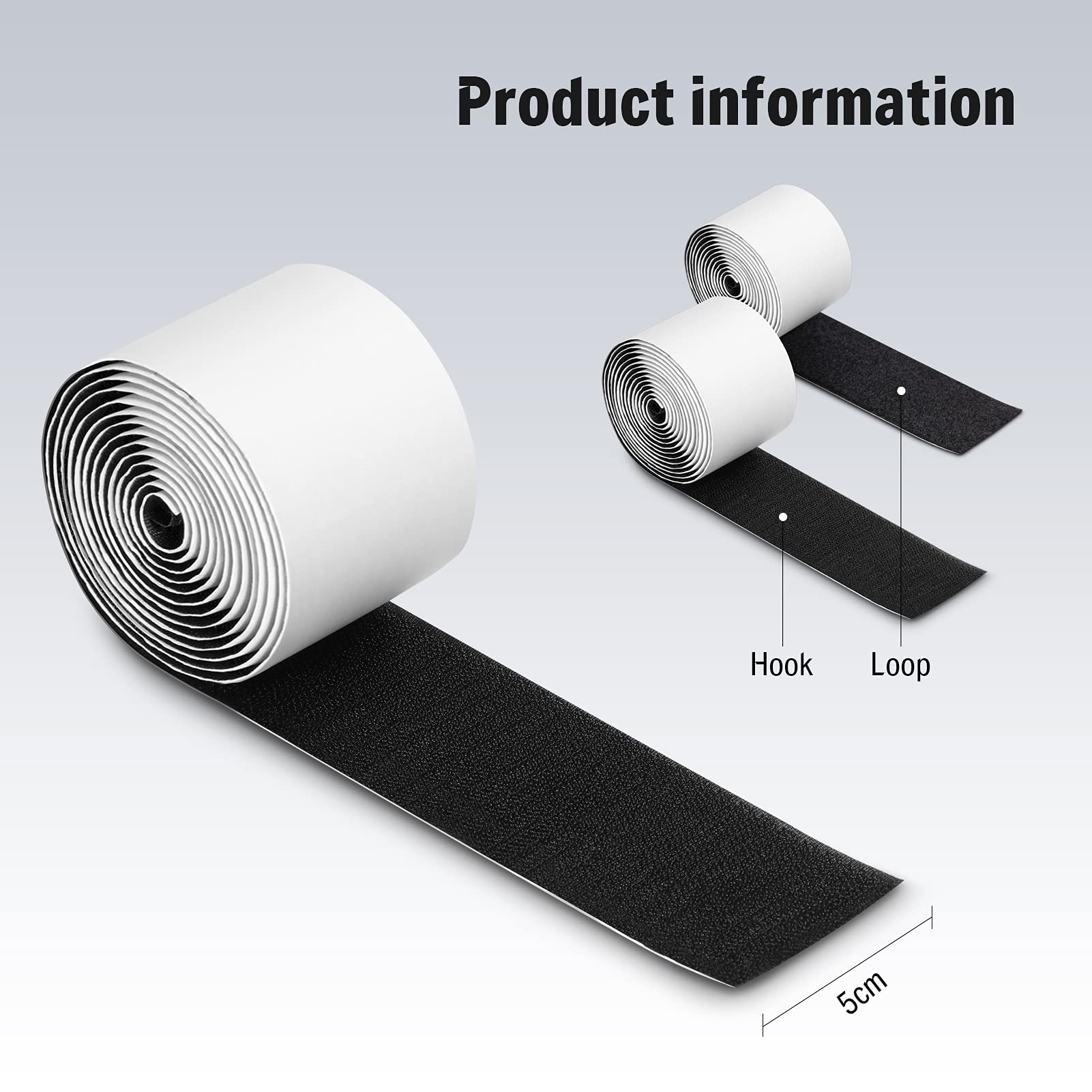 Donner Pedalboard Pedal Tape?Guitar Pedal Board Mounting Tape Length 2M Width 5CM Hook + Loop