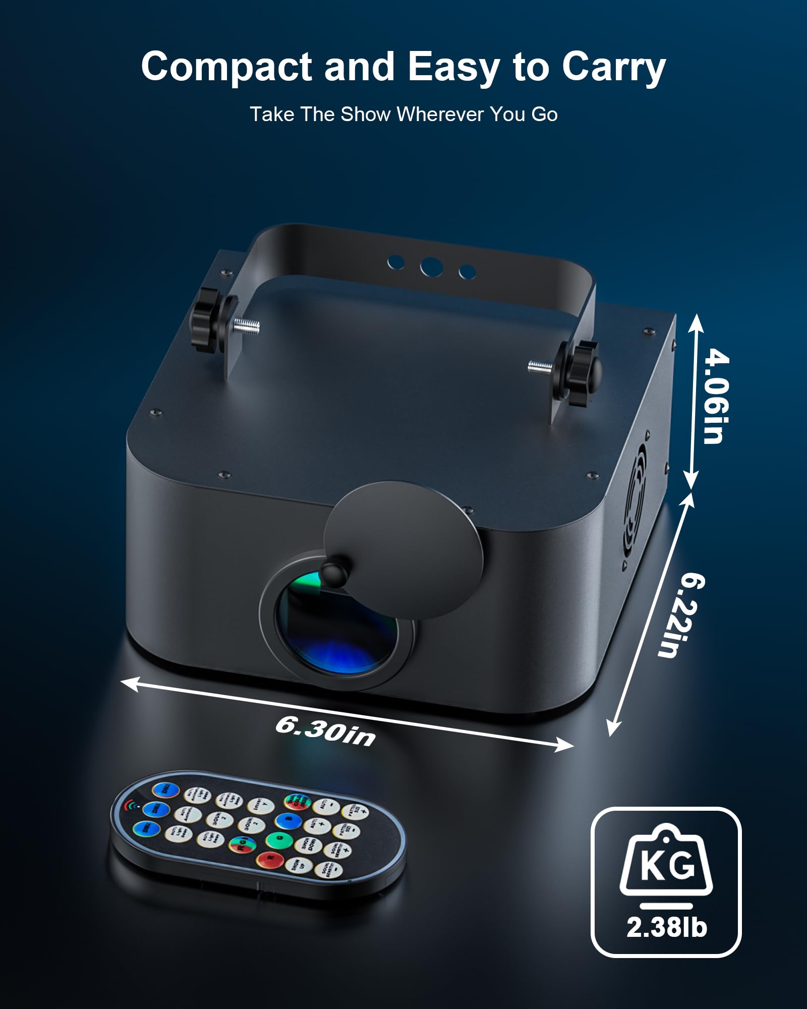 DJ Laser Lights for Party, 3D Animation Laser Machine with Intuitive Remote, RGBW Party Laser Light Show, Sound Activated DMX La