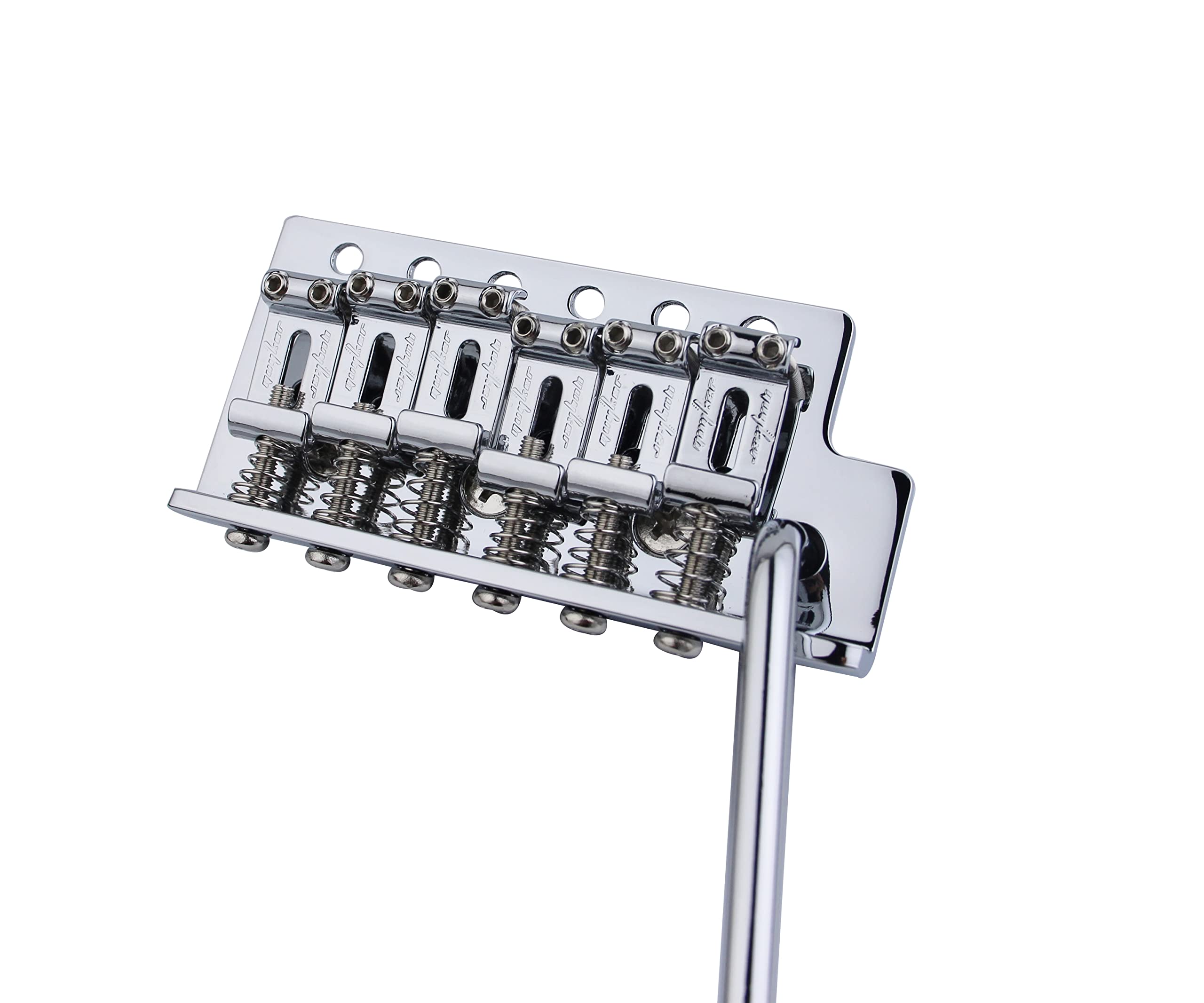 Guyker Tremolo Bridge Vintage Bent Steel Saddles Compatible with Start ST Electric Guitar (GK-1004, chrome)