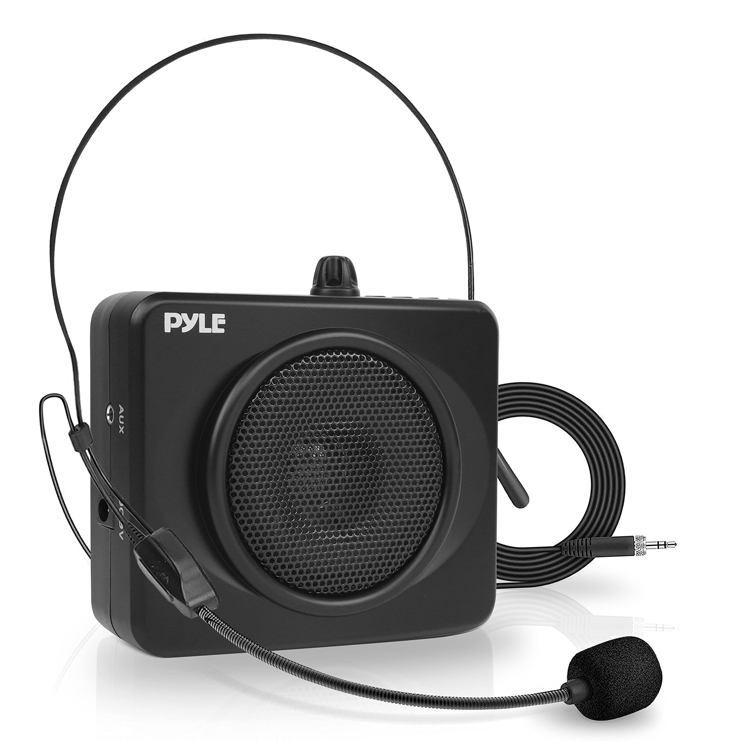 Pyle-Pro Portable Waist-Band Pa Speaker System - Compact Voice Amplifier And Headset Microphone Set With Built-In Rechargeable B