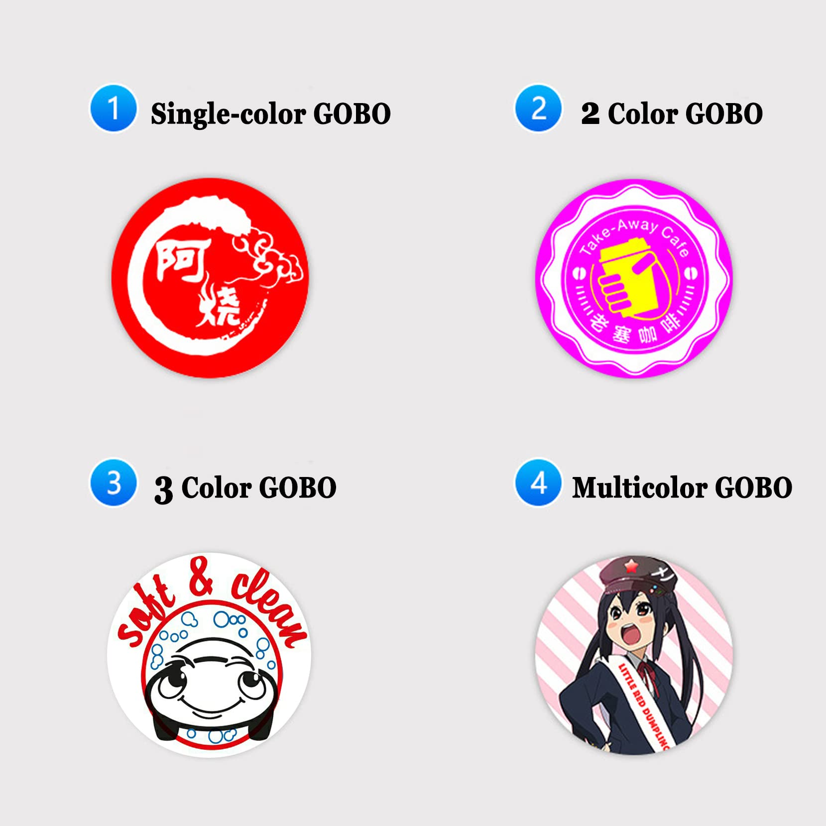 35W LED GOBO Projector Outdoor, GOBO Projector Custom Logo for Wedding Advertising, Rotating Image GOBO Light Logo Projector for