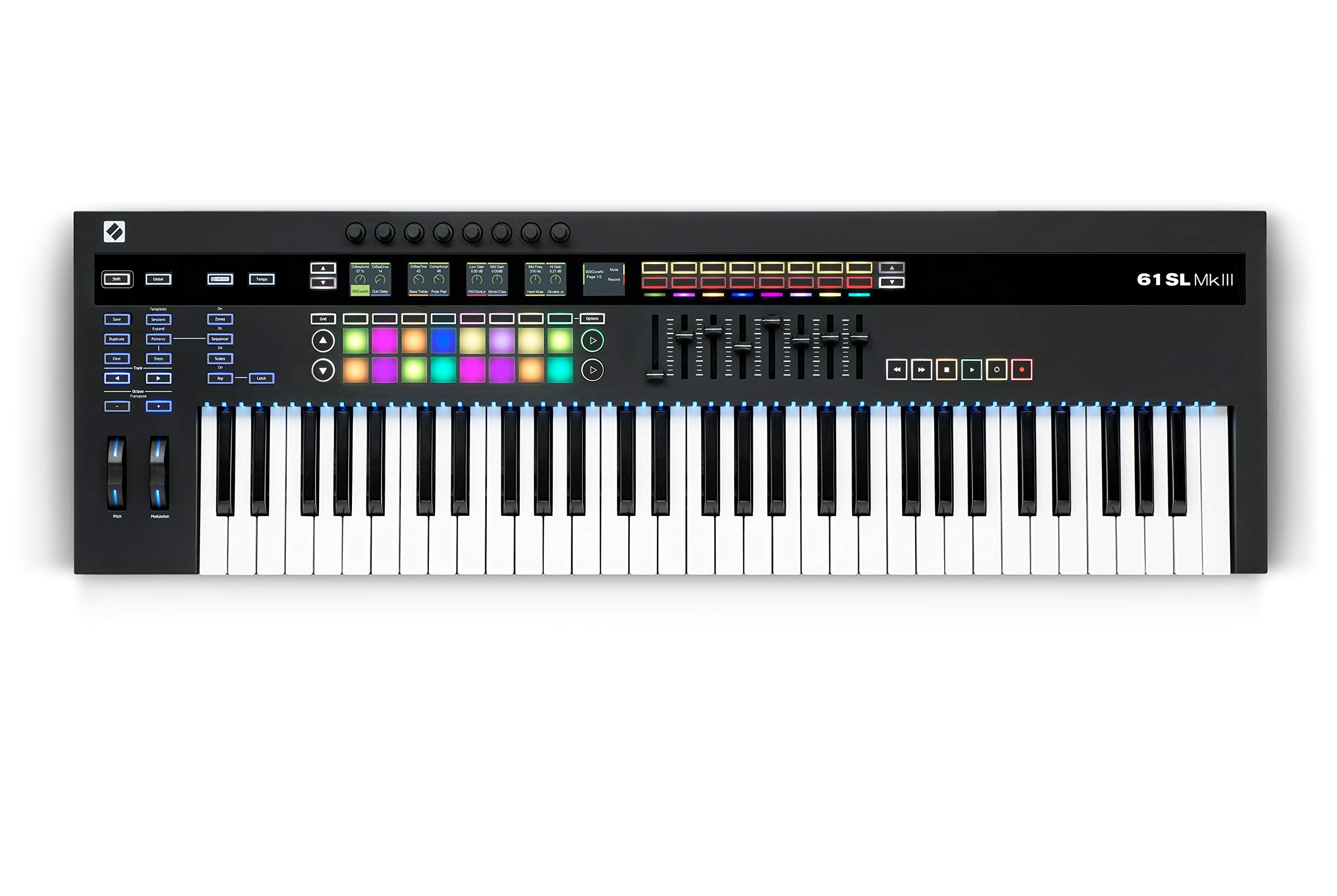 Novation 61SL MkIII, 61-key MIDI & CV equipped Keyboard Controller with 8 Track Sequencer