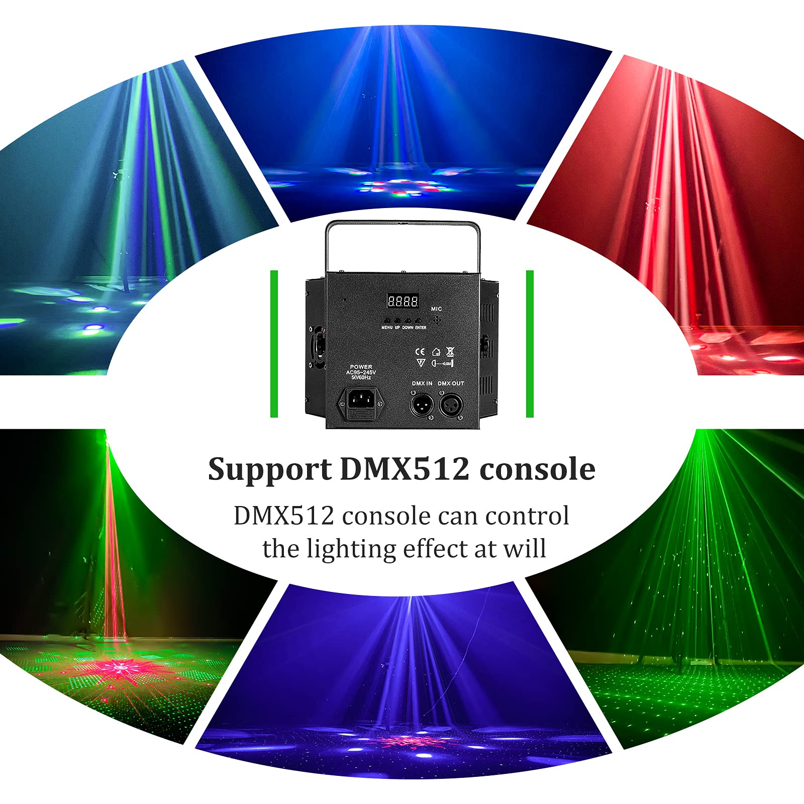 UV Dj Lights 100W Bee Eye Strobe Stage Light Disco Light with Beam Pattern Strobe Effect, DMX Control for Stage Wedding Bar Kara