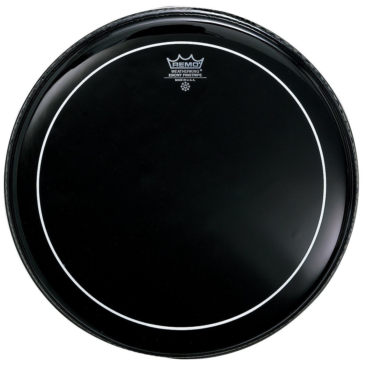 Remo ES0614PS Ebony Pinstripe Drum Head, 14-Inch