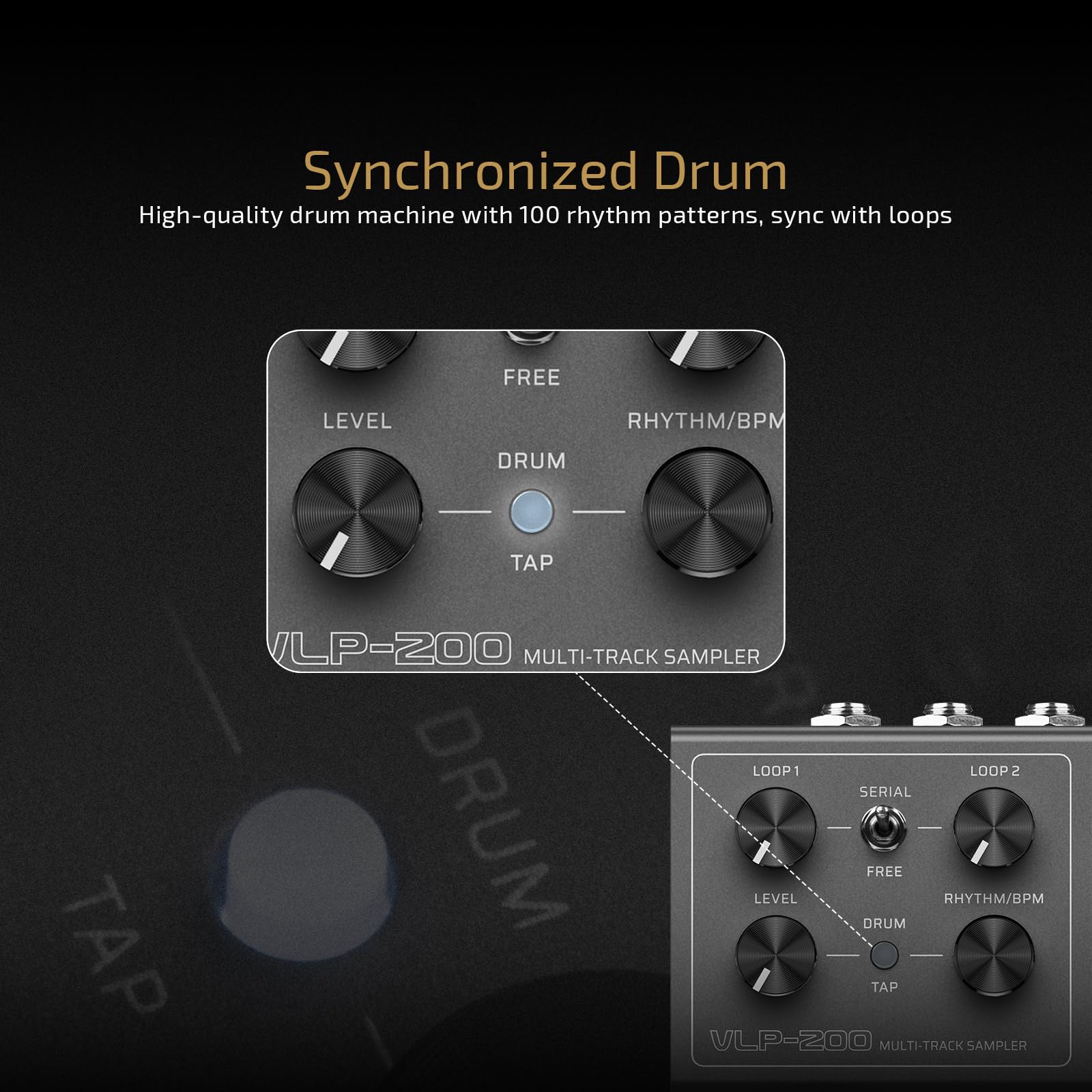 VALETON Looper Pedal Dual Track Stereo Looper for Guitar, Bass, Keyboard, Vocals Drum Machine 99 Project Storage spaces Software