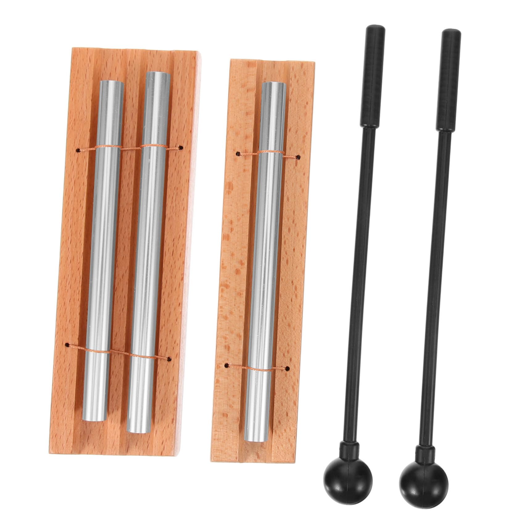 Oatipho 2Sets Hand Chimes Wooden Musical Instrument Mallet For Meditation And Music Therapy And Wood Construction For Concerts A