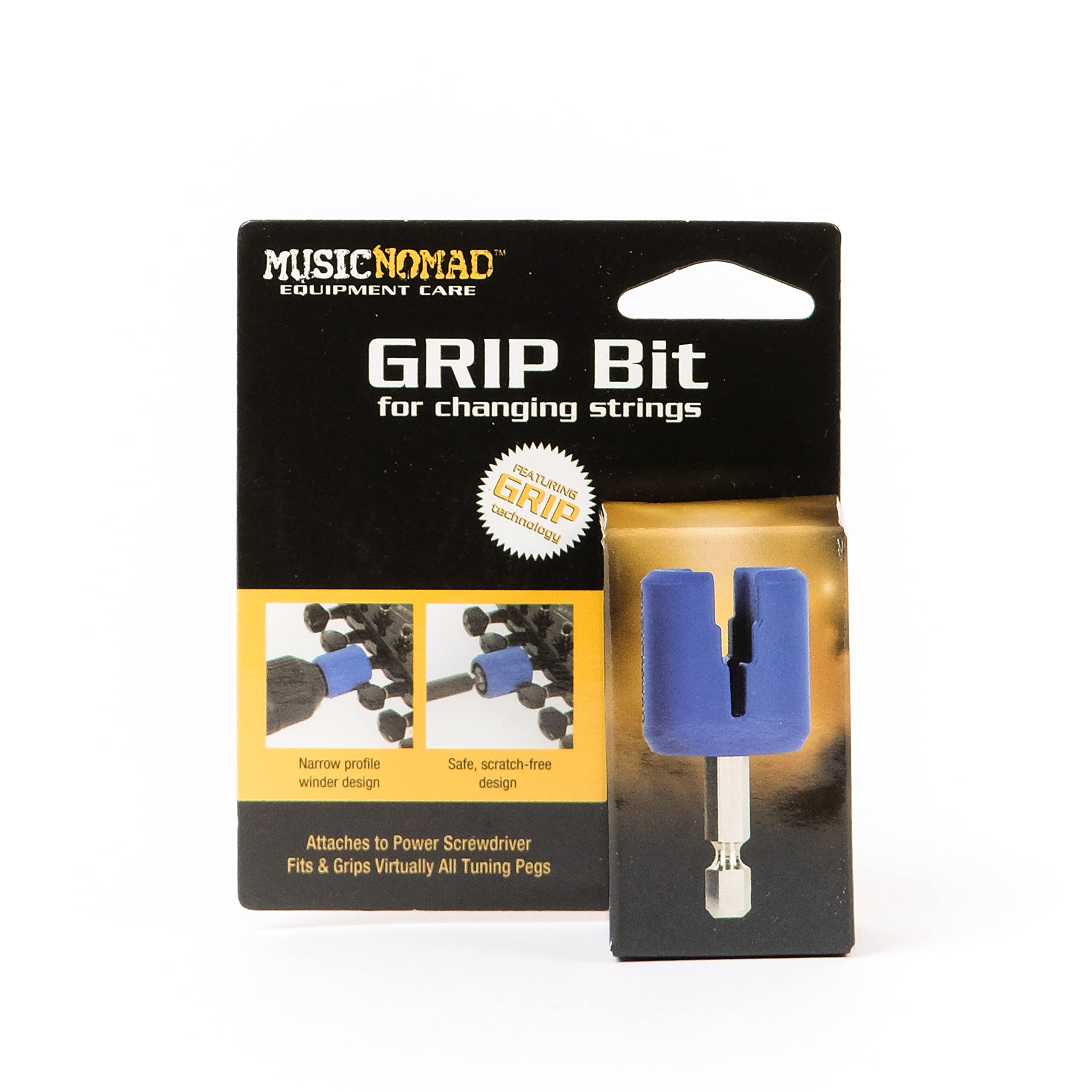 Pegscratch MusicNomad GRIP Bit Peg Winder for Guitar, Blue, Original Version ...