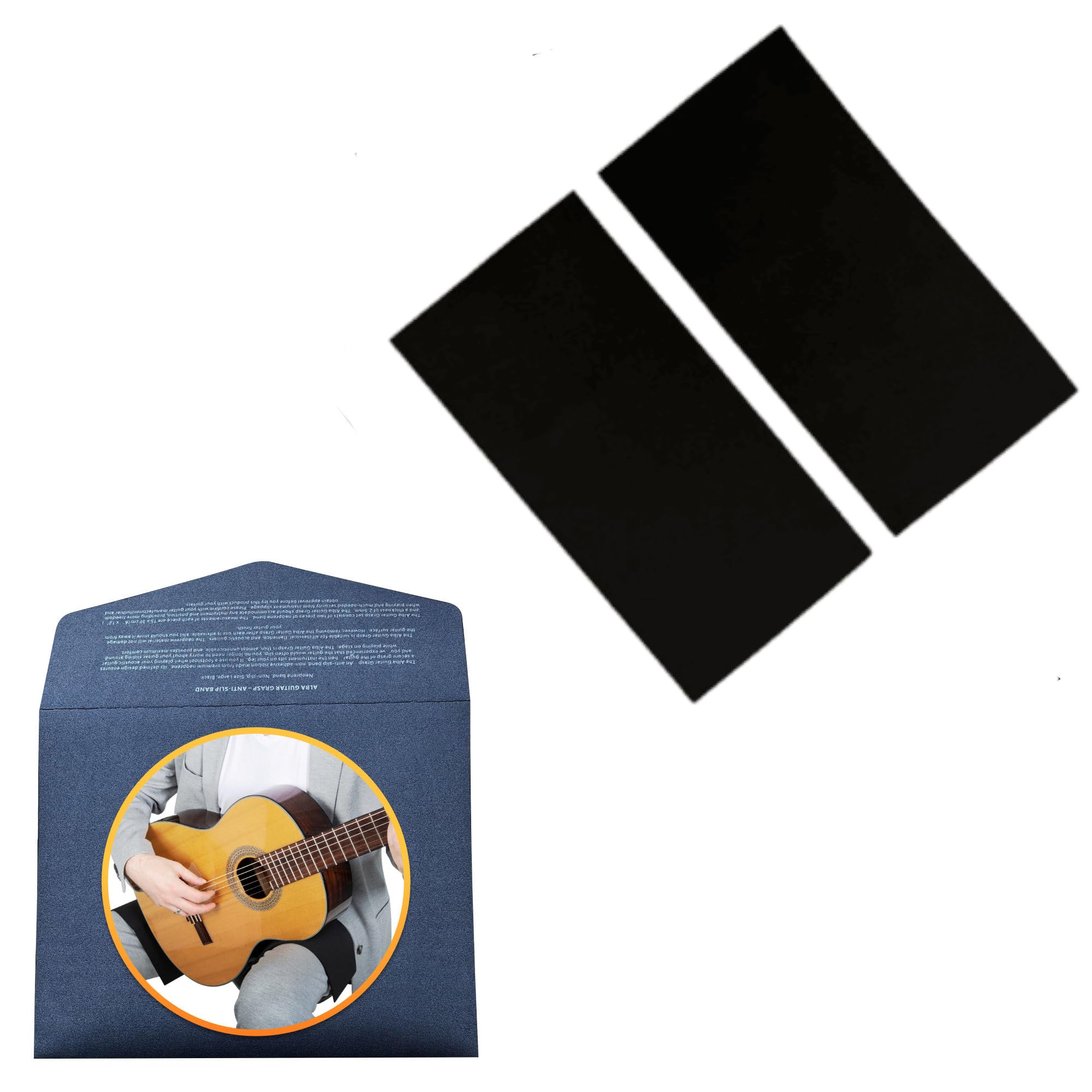 Alba Guitar Grasp - Anti-Slip Band, Neoprene Band, Non-Slip, Size Large, Black