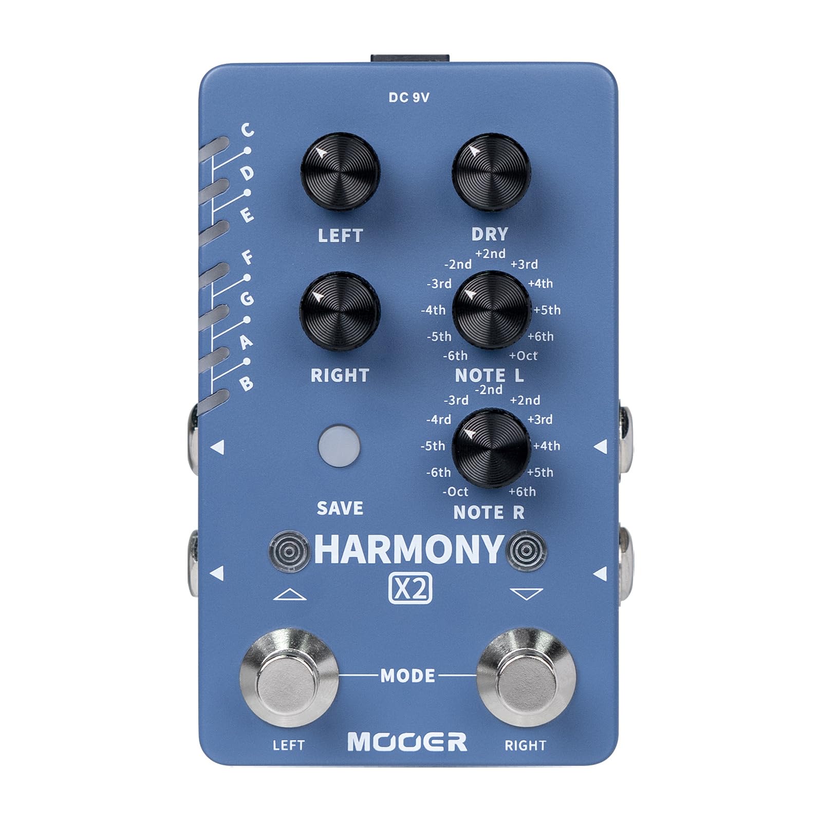 MOOER Harmonizer Guitar Effects Pedal up to 12 Pitches Each Pitch has 11 Harmony Modes Professional Stereo for Electric Guitar a