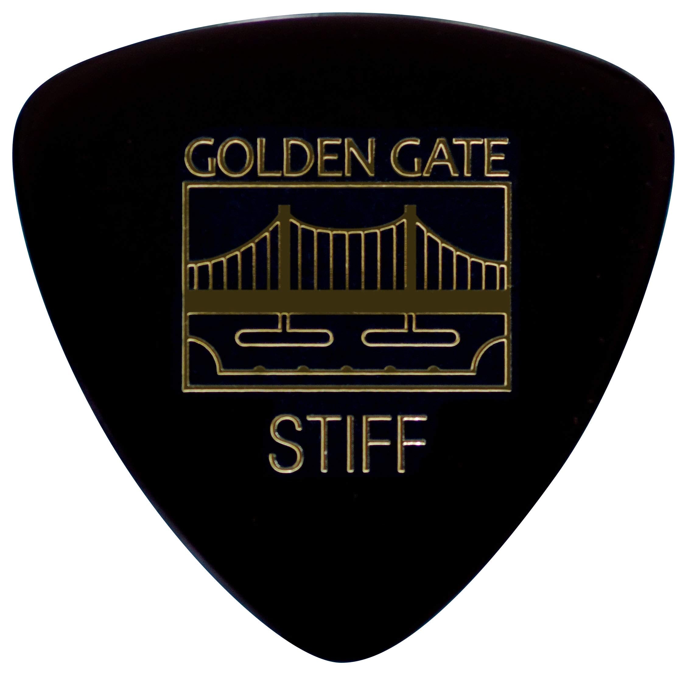 Golden Gate Mp-303 Deluxe Flat Pick - Large Triangle - Black - Stiff