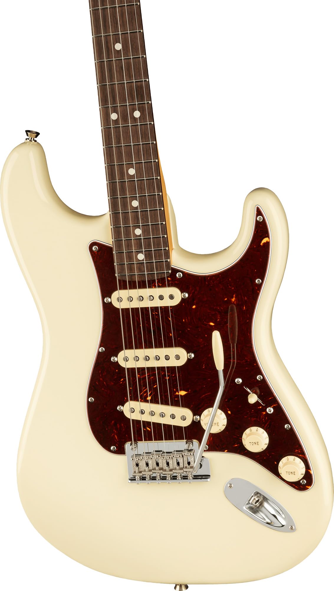 Fender American Professional II Stratocaster - Olympic White Bundle with Case, Strap, Cable, and Guitar Cleaning Kit