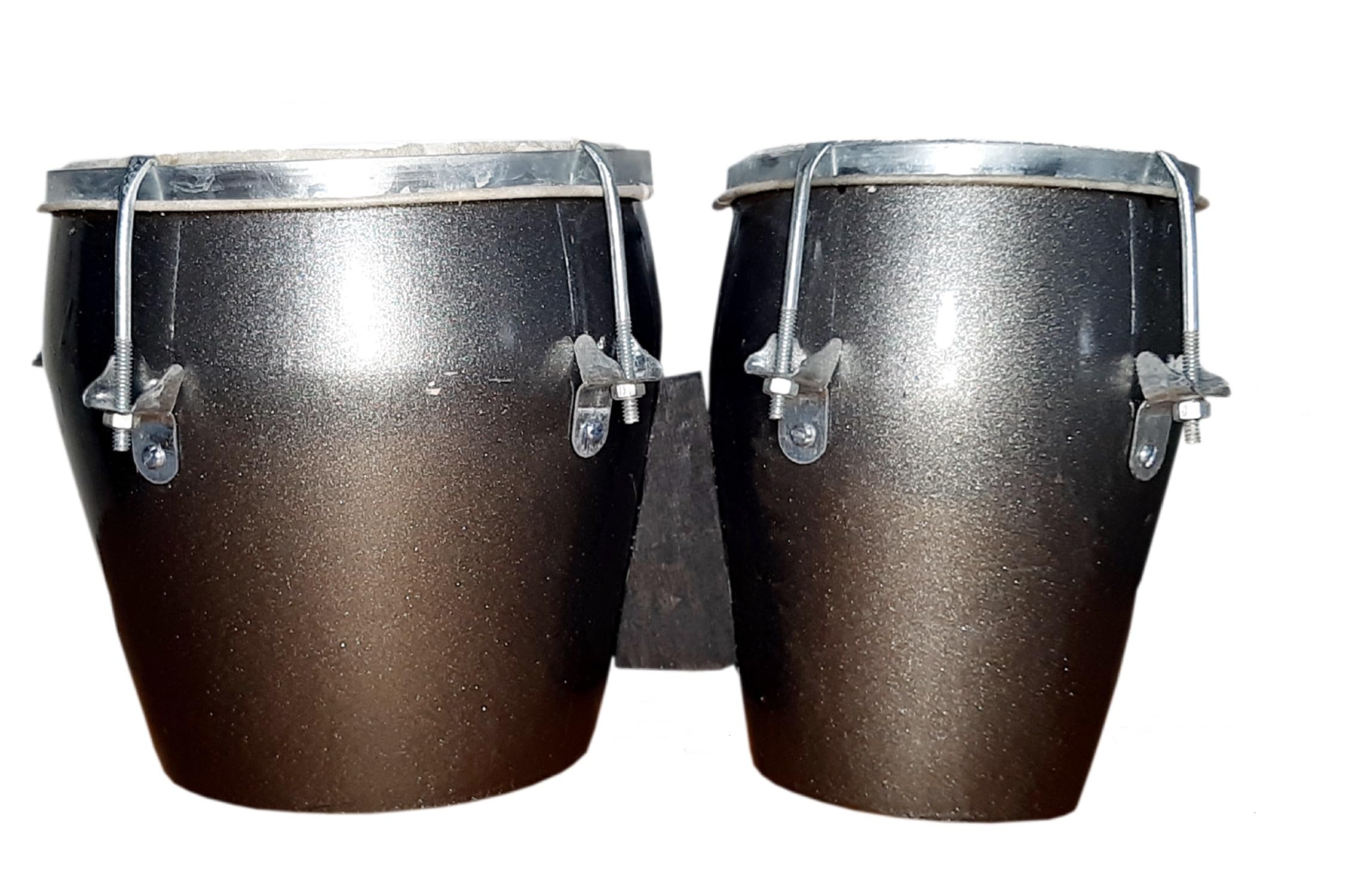 Gt Manufacturers Bongo| Metallic Colour Finesh Bongo Drum|Musical Instrument(Gray)