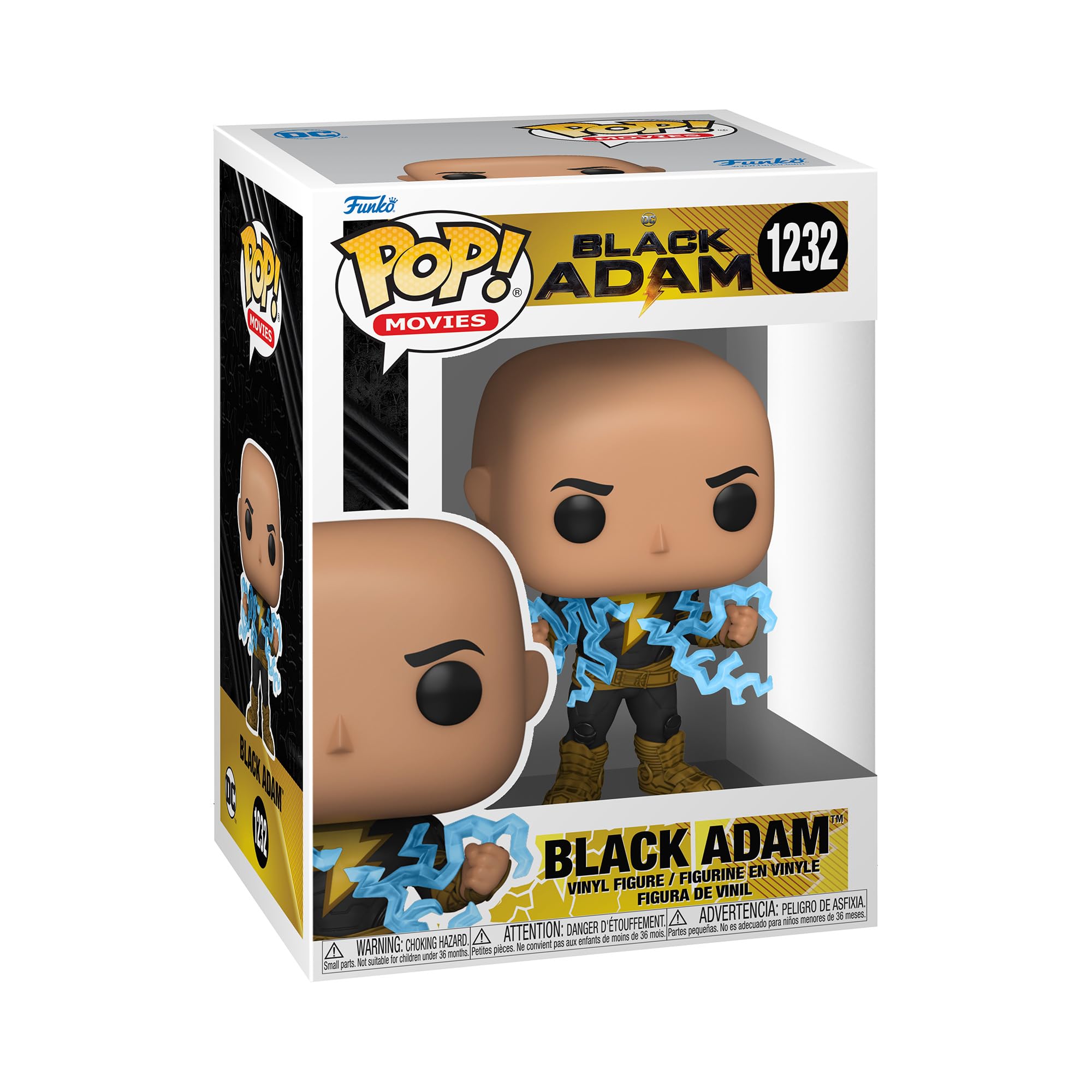Funko Pop! Movies: Black Adam - Black Adam No Cape With Lighting Chest - Chance Of Chase, Multicolor, Standard, 64189