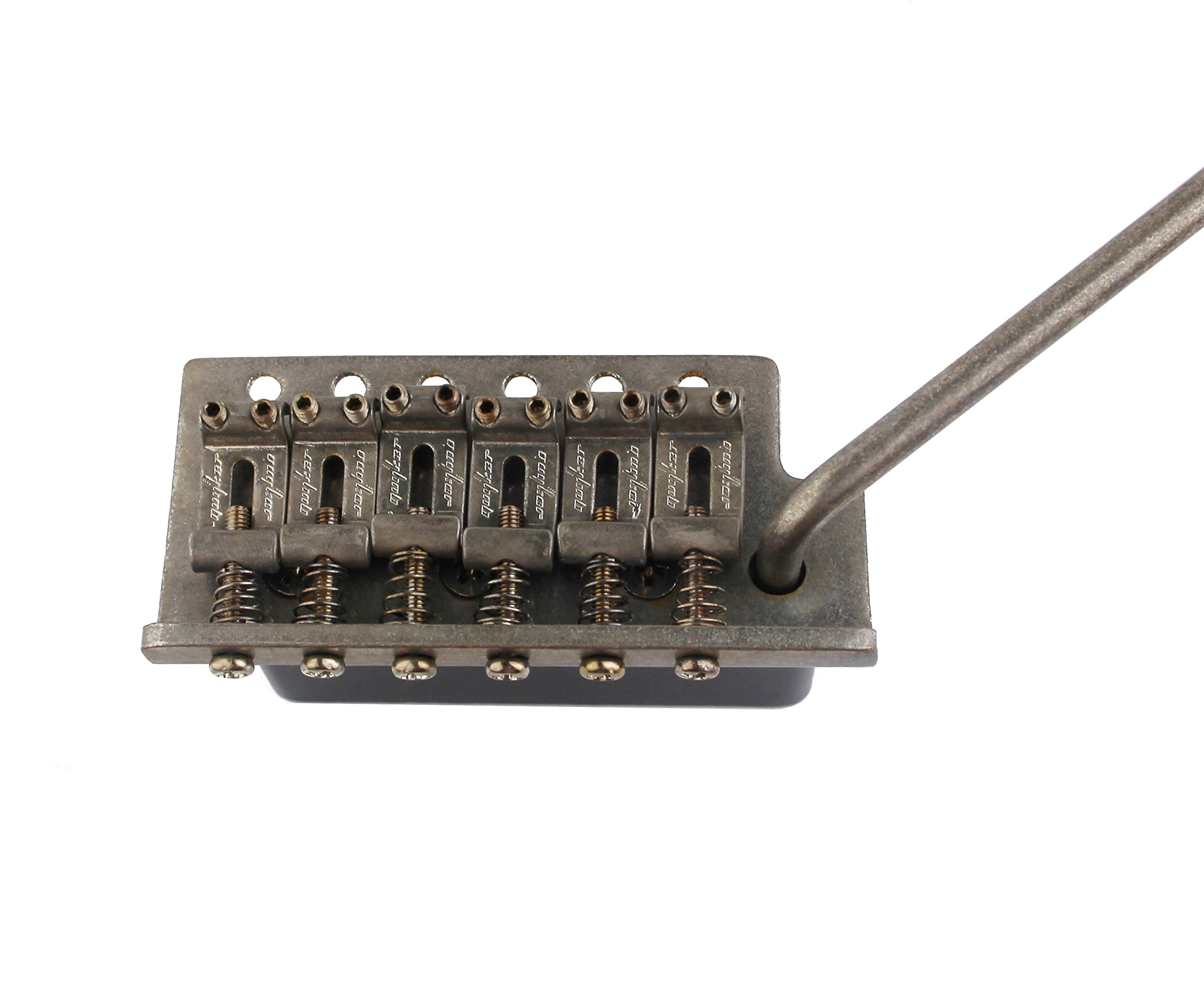 Guyker Tremolo Bridge Vintage Bent Steel Saddles Compatible with Start ST Electric Guitar (GK-1004, nickel old)