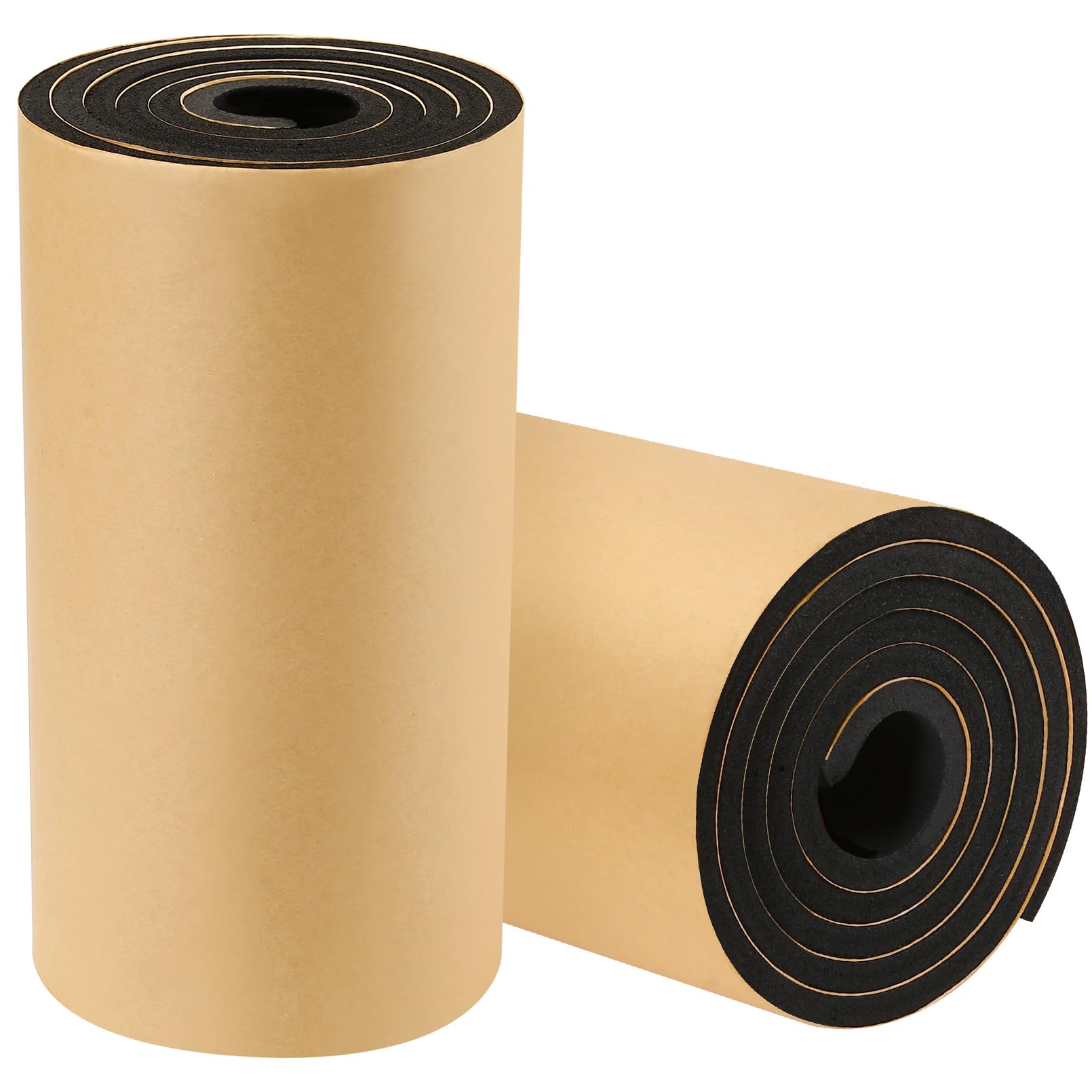 Kaqiluo 2 Pack High Density Self-Adhesive Sound Insulation Acoustic Closed Cell Foam, 0.4'' X 12'' X 71'', 10 Mm Thick,11.6 Sqft