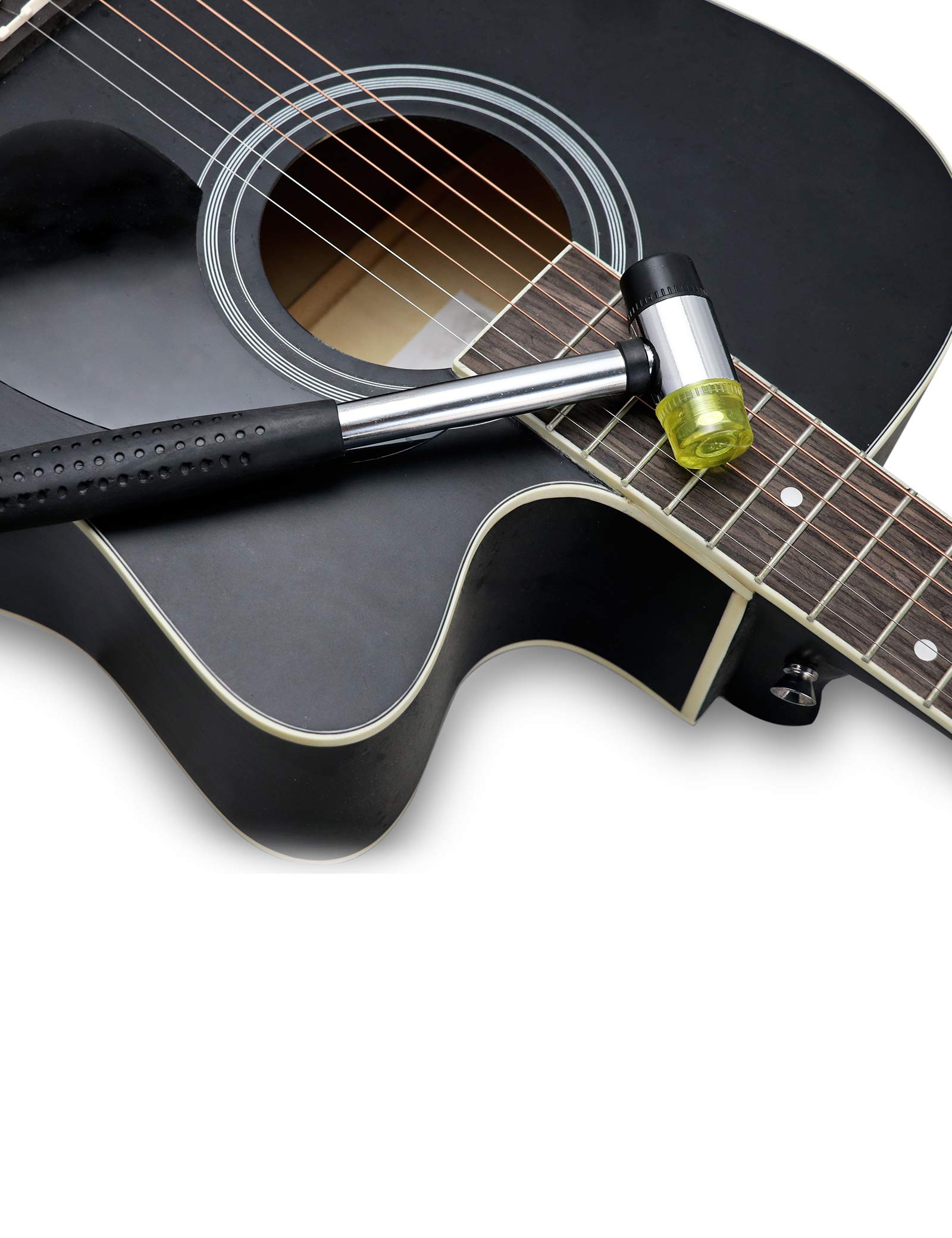 Holmer Guitar Fret Hammer Guitar Anatomy Luthier Tools Fretting Hammer with Double Head for Electric Acoustic Bass Guitar or Man