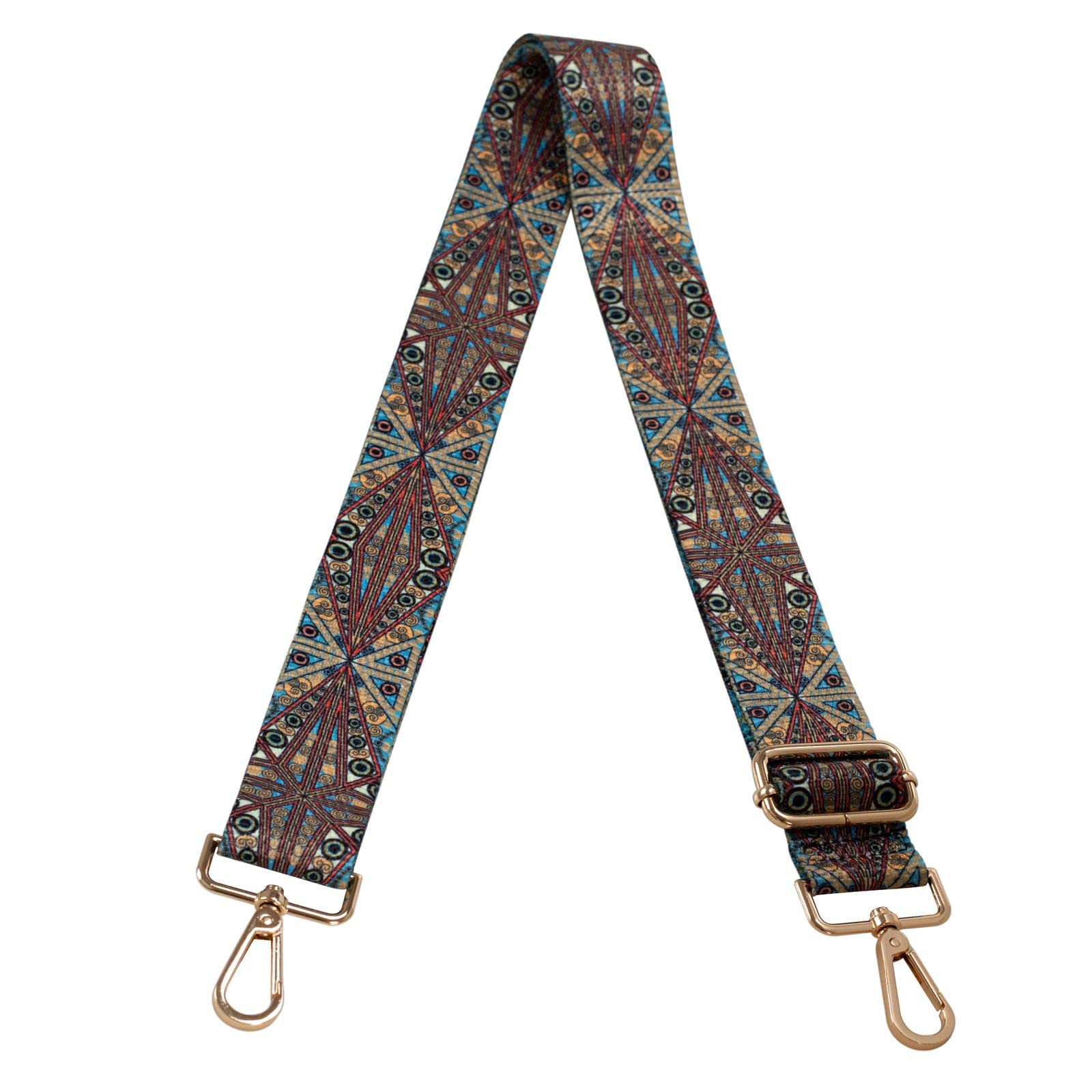 Zanqano Crossbody Strap For Purses Replacement Adjustable Guitar Multicolor Style Handbag Straps, Retro Rhombus, Medium, Retro,T