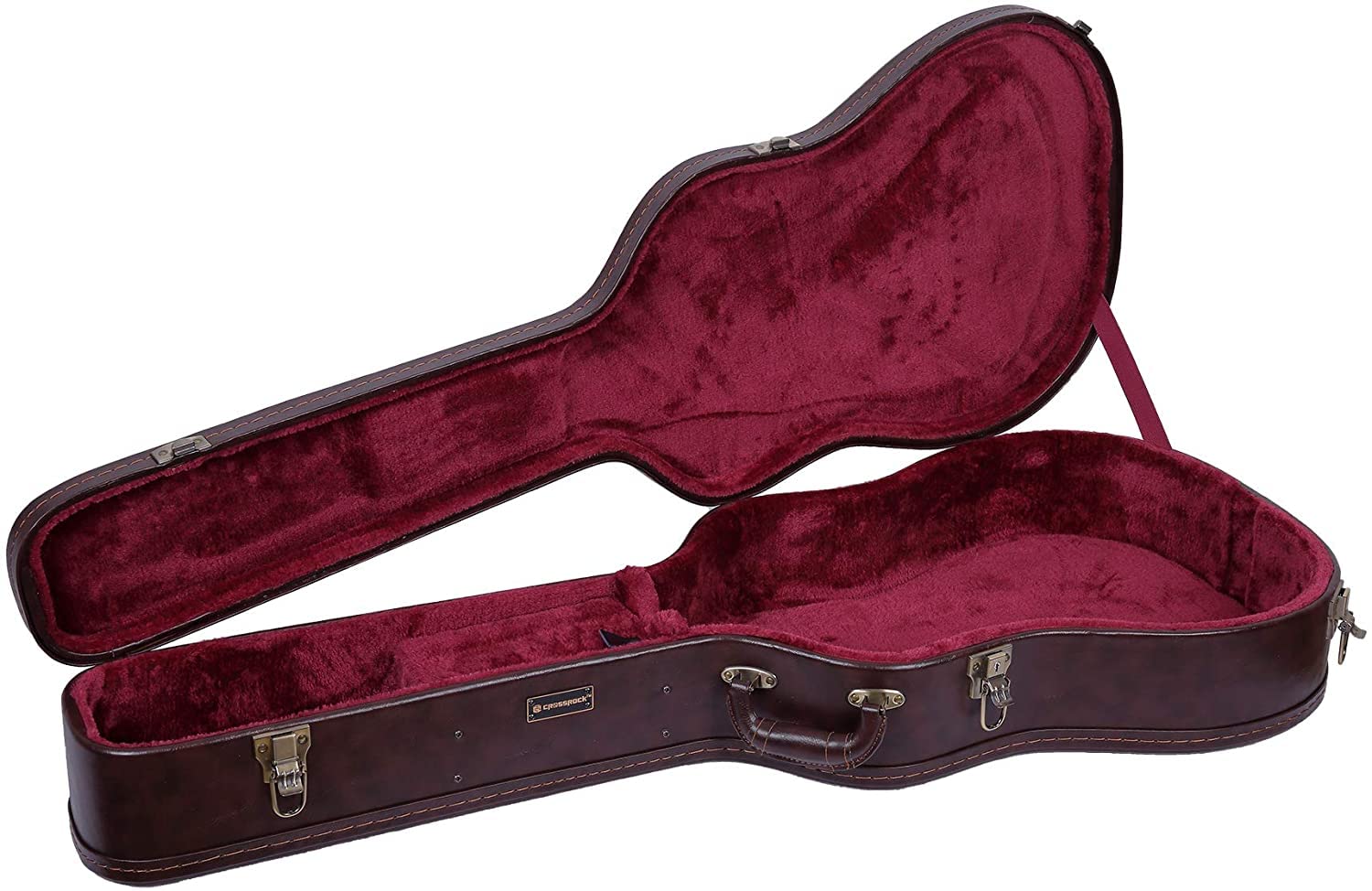 Crossrock Dreadnought Guitar Case for Martin D28, compatible to Taylor Grand Auditorium-Hard-Shell Wooden Case-Vintage Brown (CR