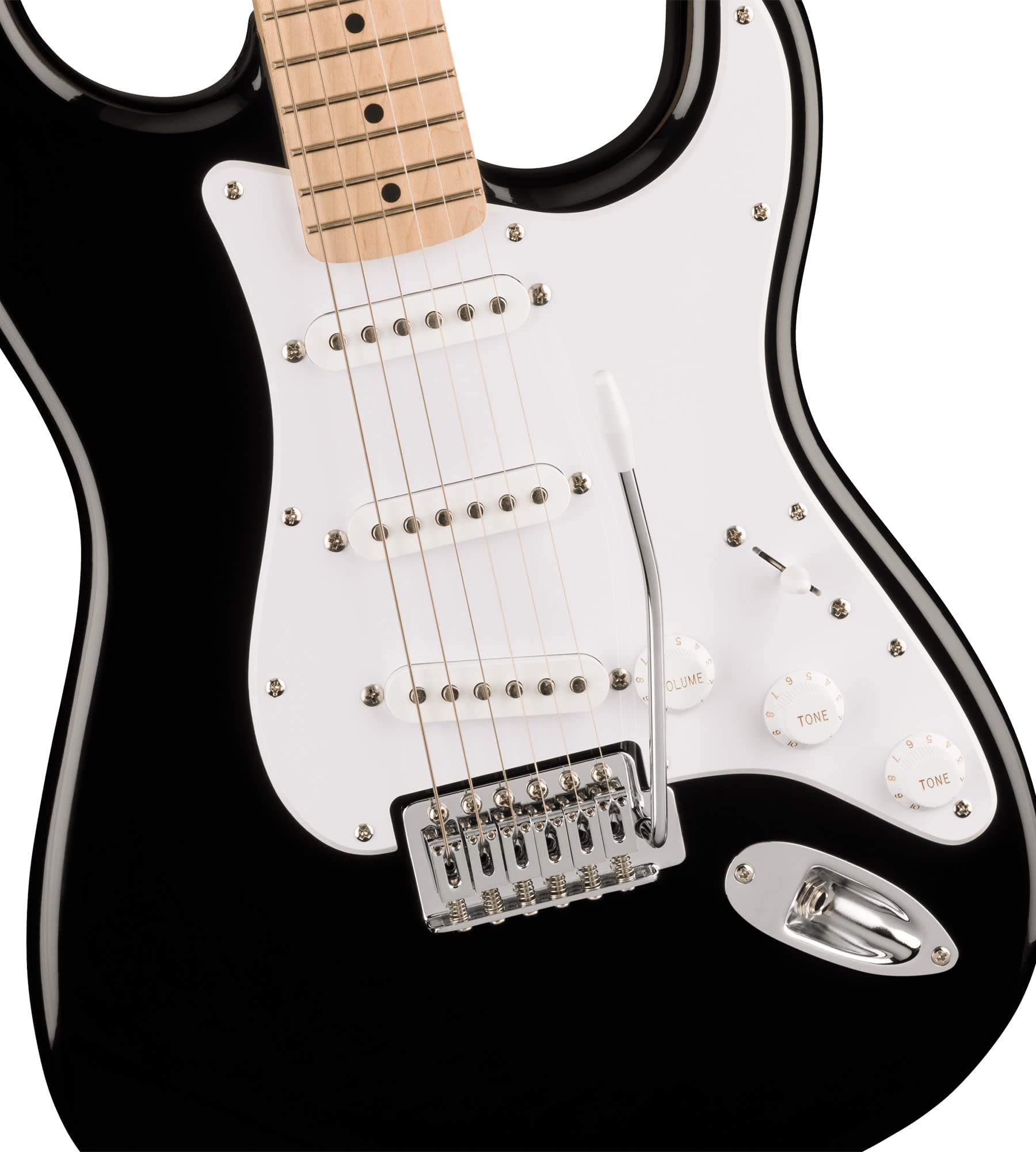 Fender Squier Sonic Stratocaster - Black Bundle with Amp, Cable, Tuner, Strap, Picks, and Austin Bazaar Guitar DVD