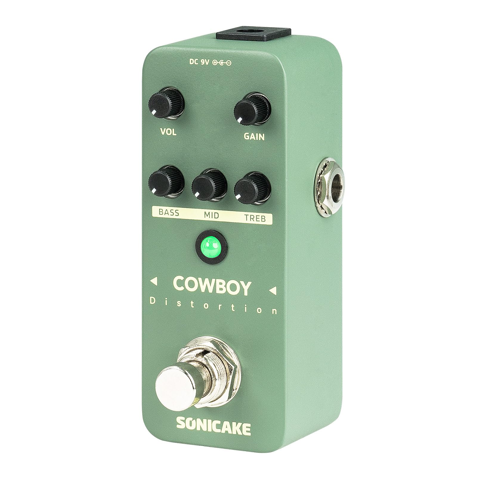 SONICAKE Distortion Guitar Pedal, Mini High Gain Distortion Pedal for Electric Guitar and Bass, 2 Modes, Heavy Duty Metal Footsw
