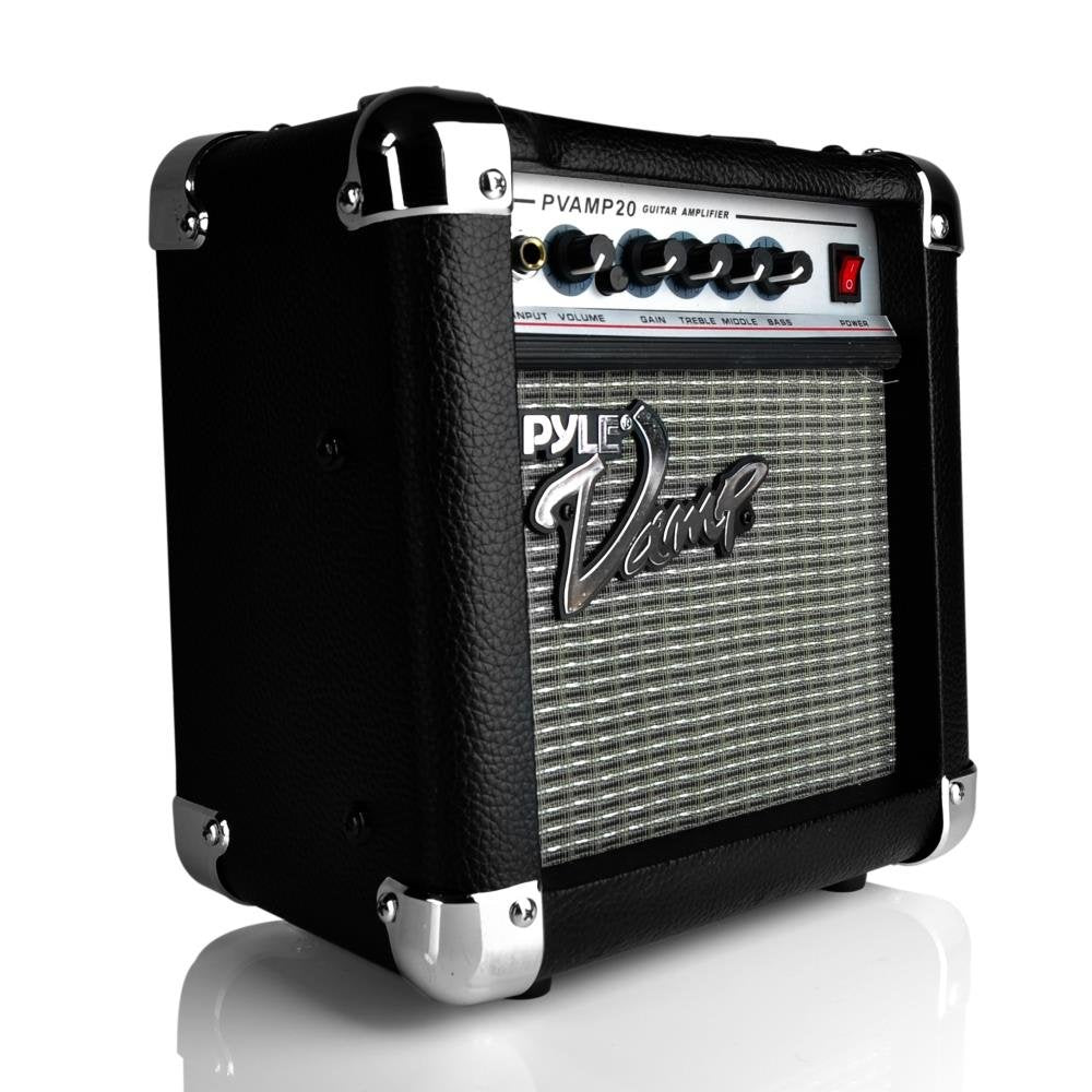 Pyle 20-Watt Vamp-Series Guitar Amplifier PVAMP20 with 3-Band EQ Overd ...