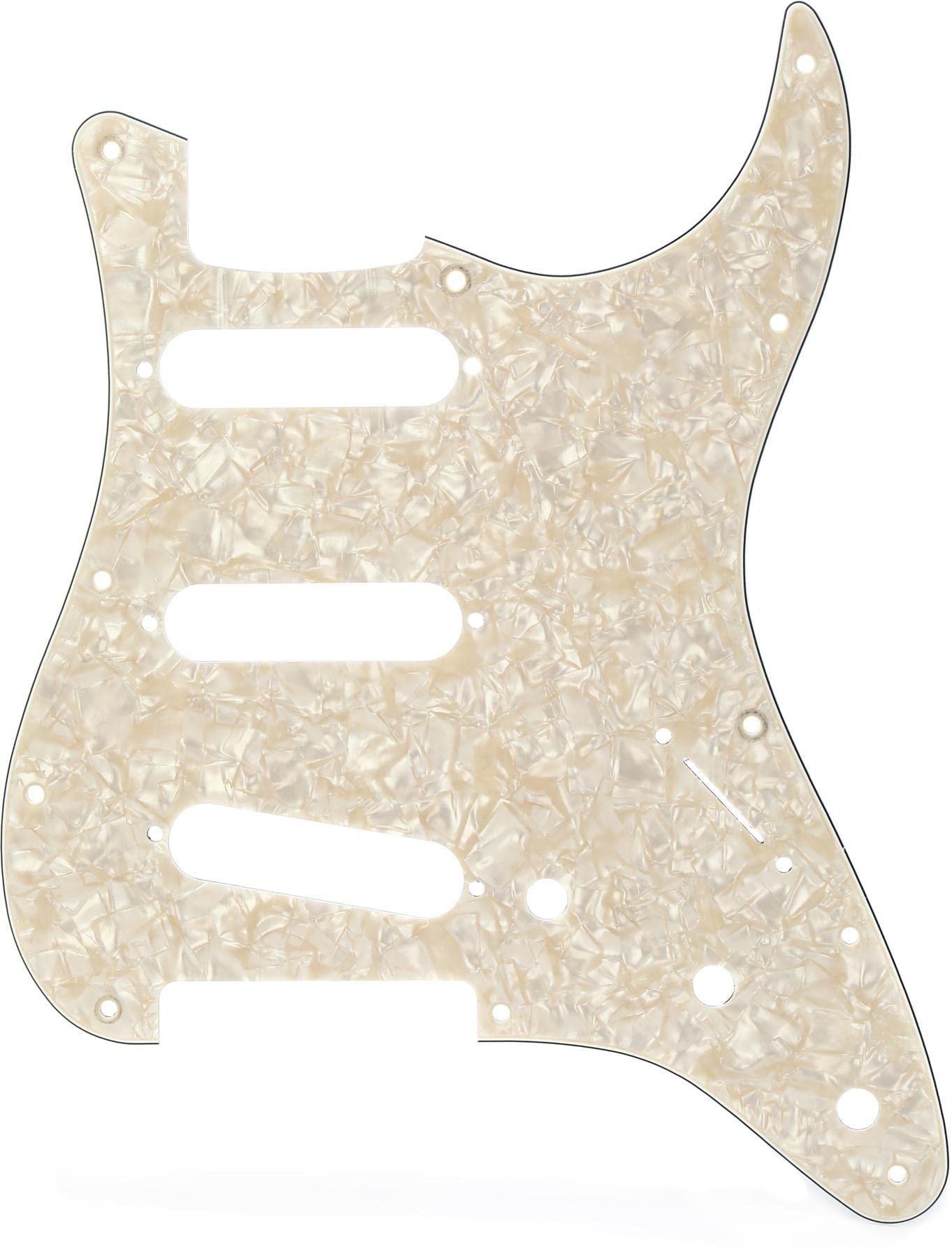 Fender Modern Pickguard, Stratocaster, 11-Hole - Aged White Moto
