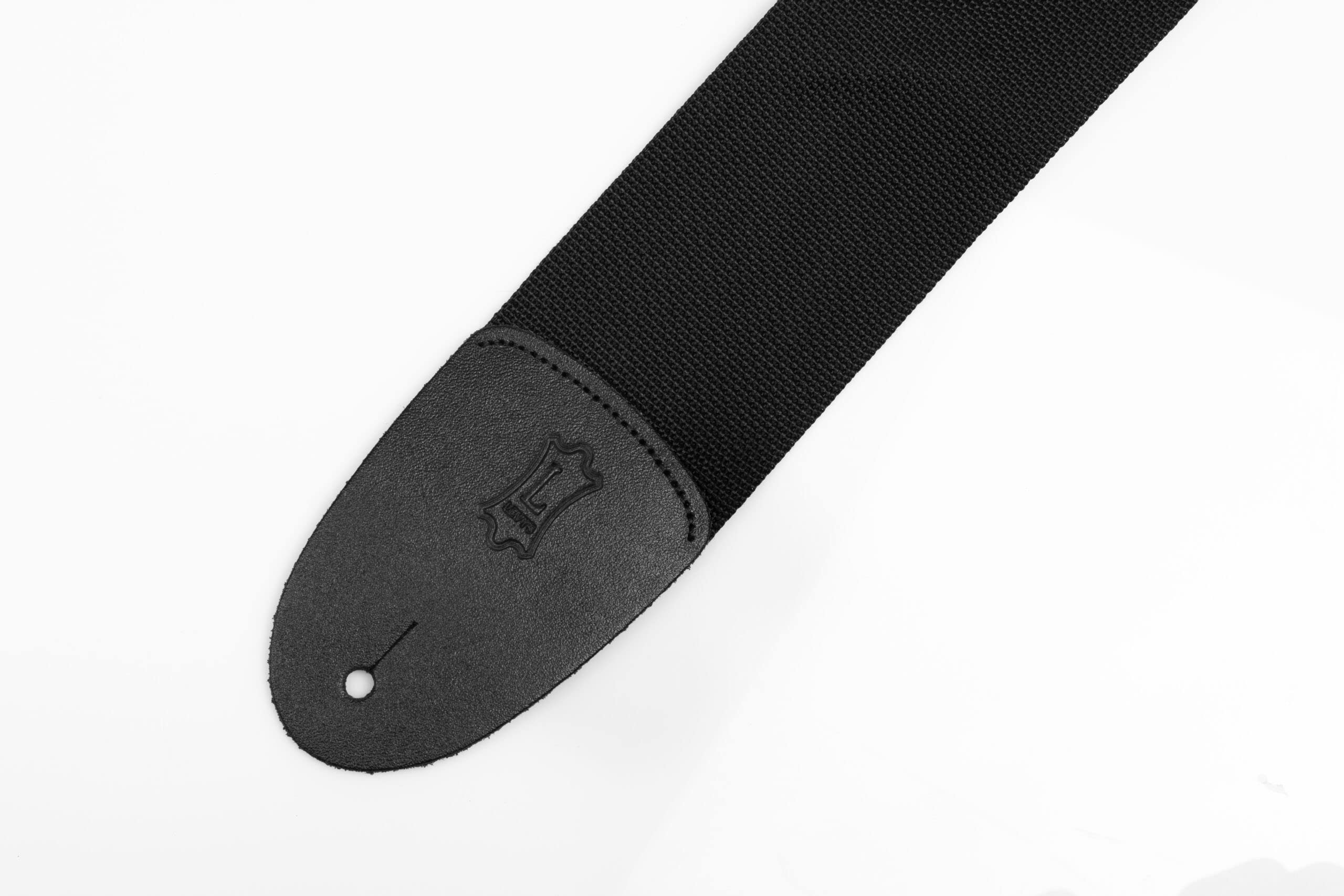 3'' Wide Black Polypropylene Guitar Strap / Black