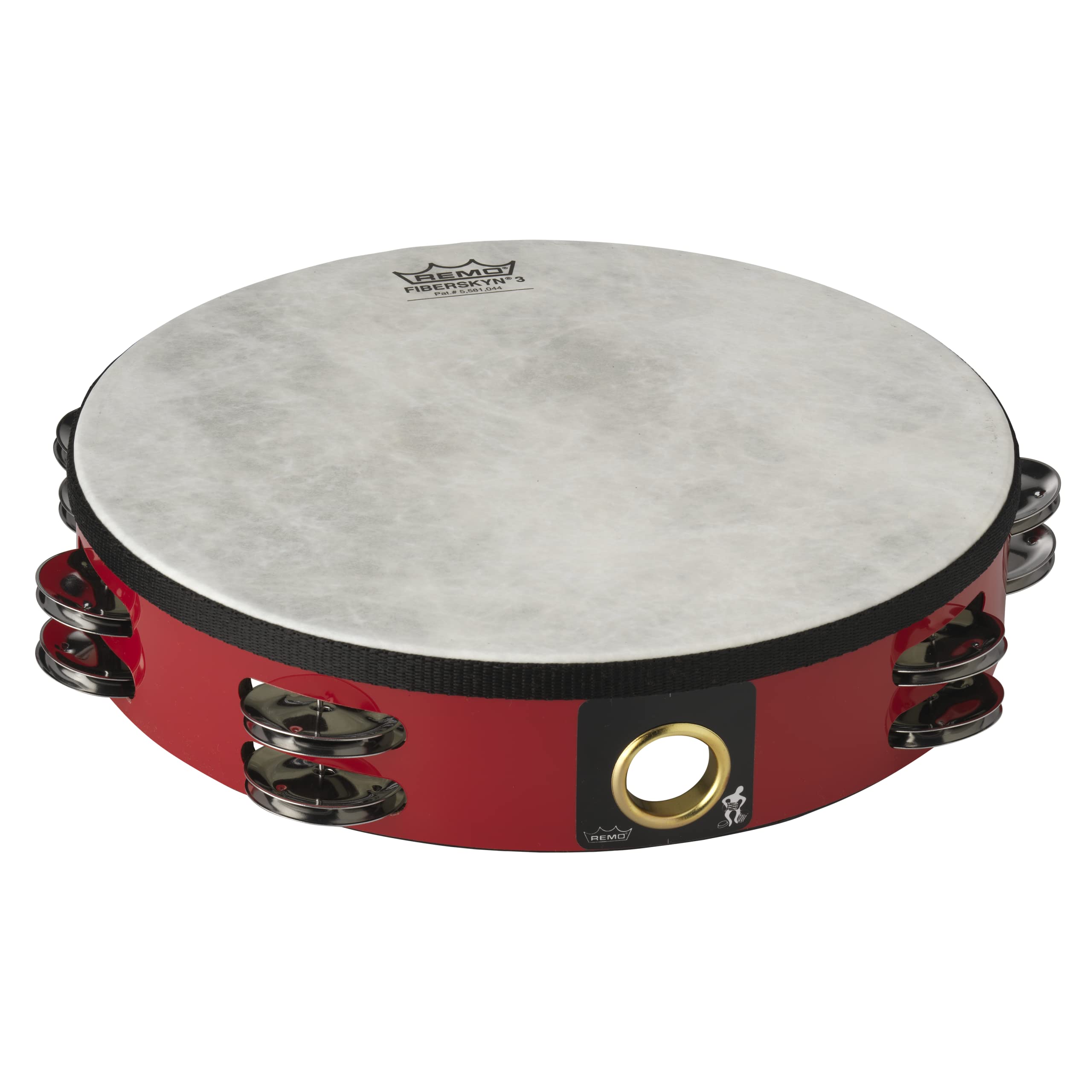 Remo TA-5210-52 Fiberskyn Tambourine - Quadura Deep Red, 10