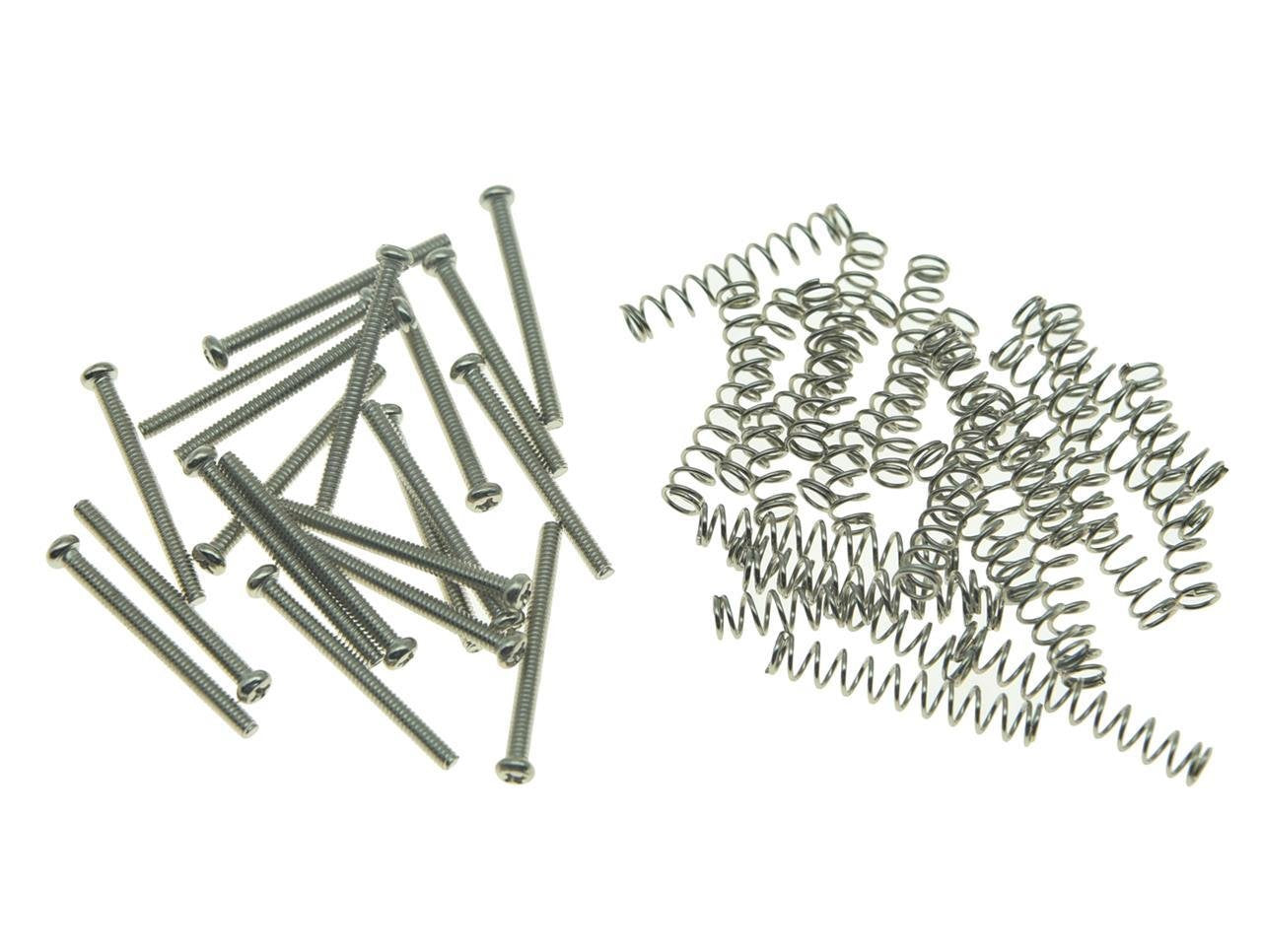 Dopro Pack Of 20 Usa/Imperial Thread Guitar Humbucker Pickup Screws Humbucker Pickup Height Screws With Springs For Gb/Emg/Seymo