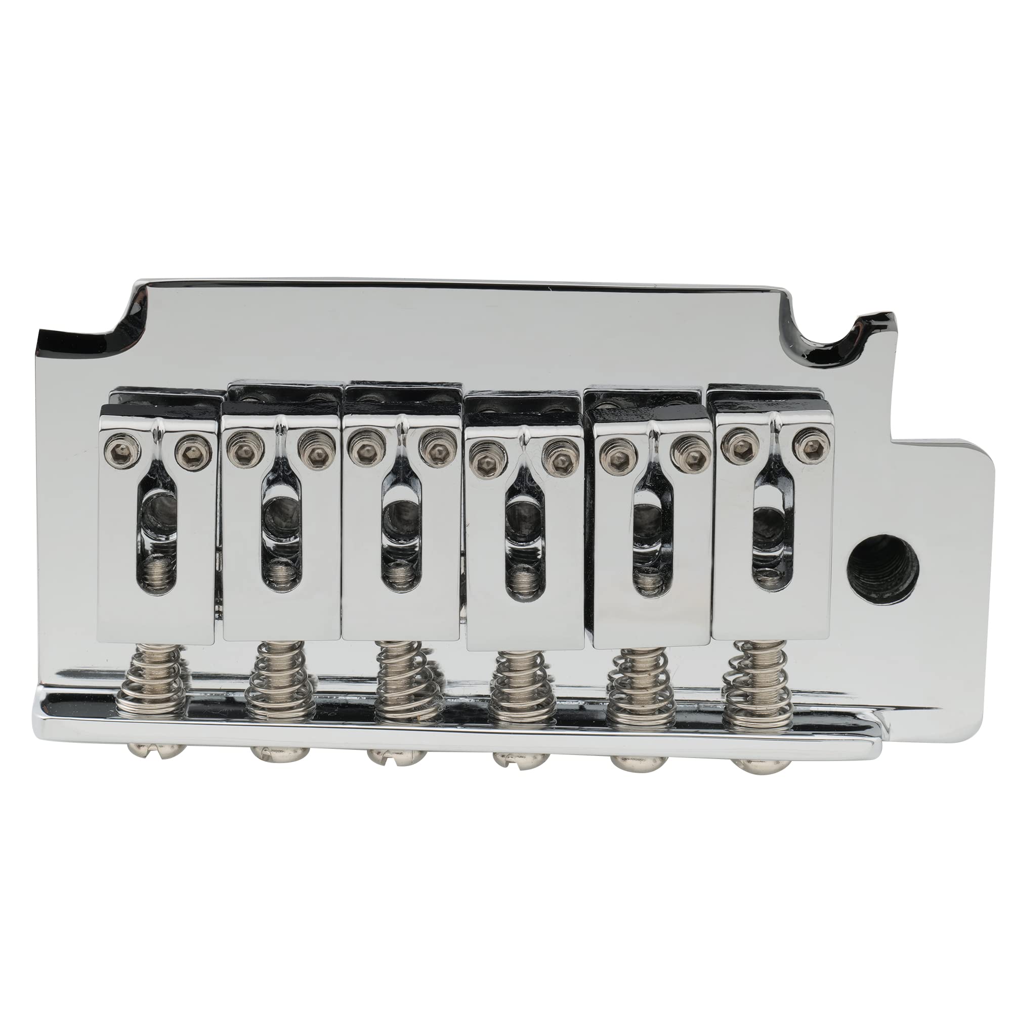 Musiclily Pro 52.5mm 2-Point Guitar Tremolo Bridge 36mm Short Zinc Block for Import Squier Strat Electric Guitar, Chrome