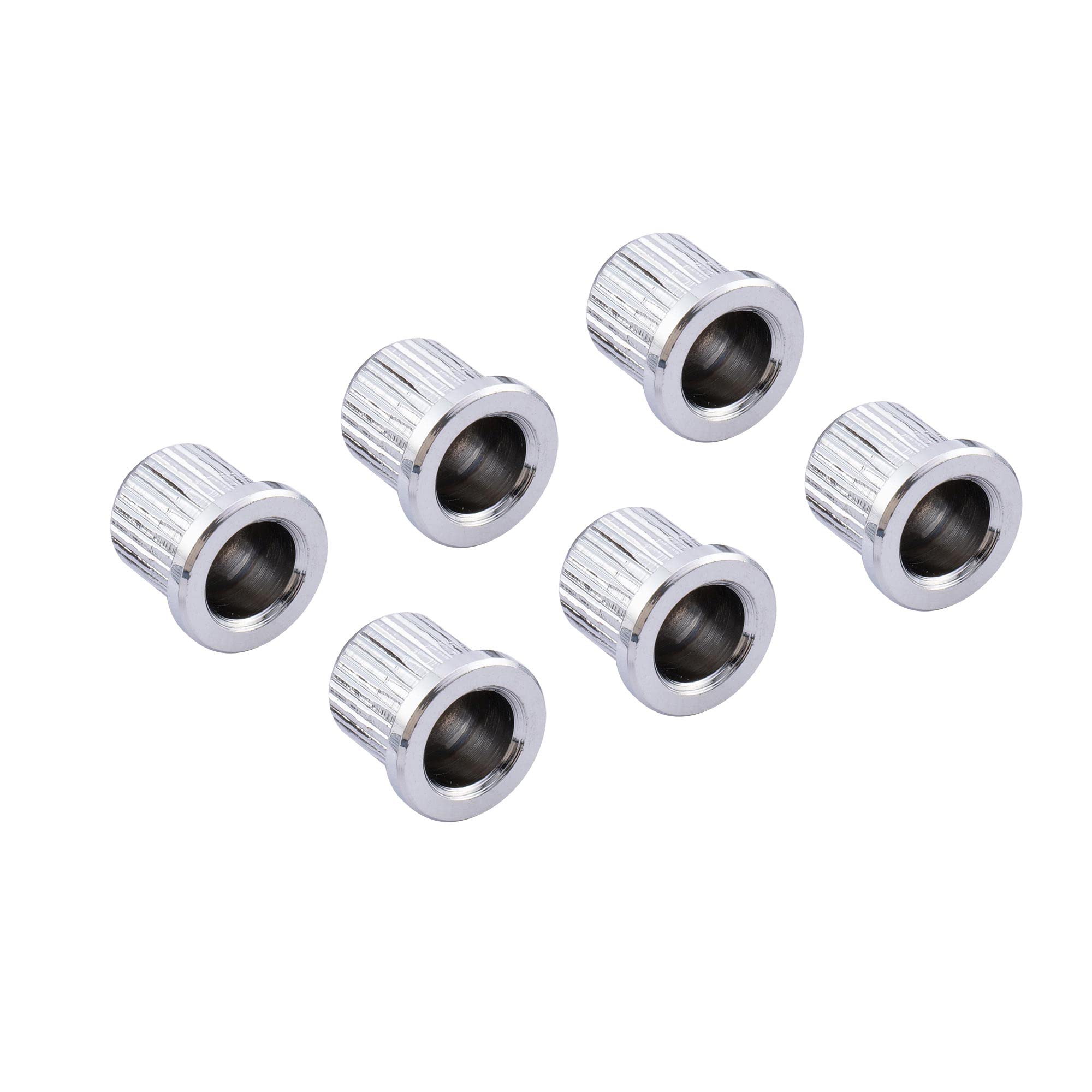 Musiclily Pro Big Lip Style Guitar String Ferrules String Through Body for Telecaster/Hardtail Strat Style Electric Guitar, Chro