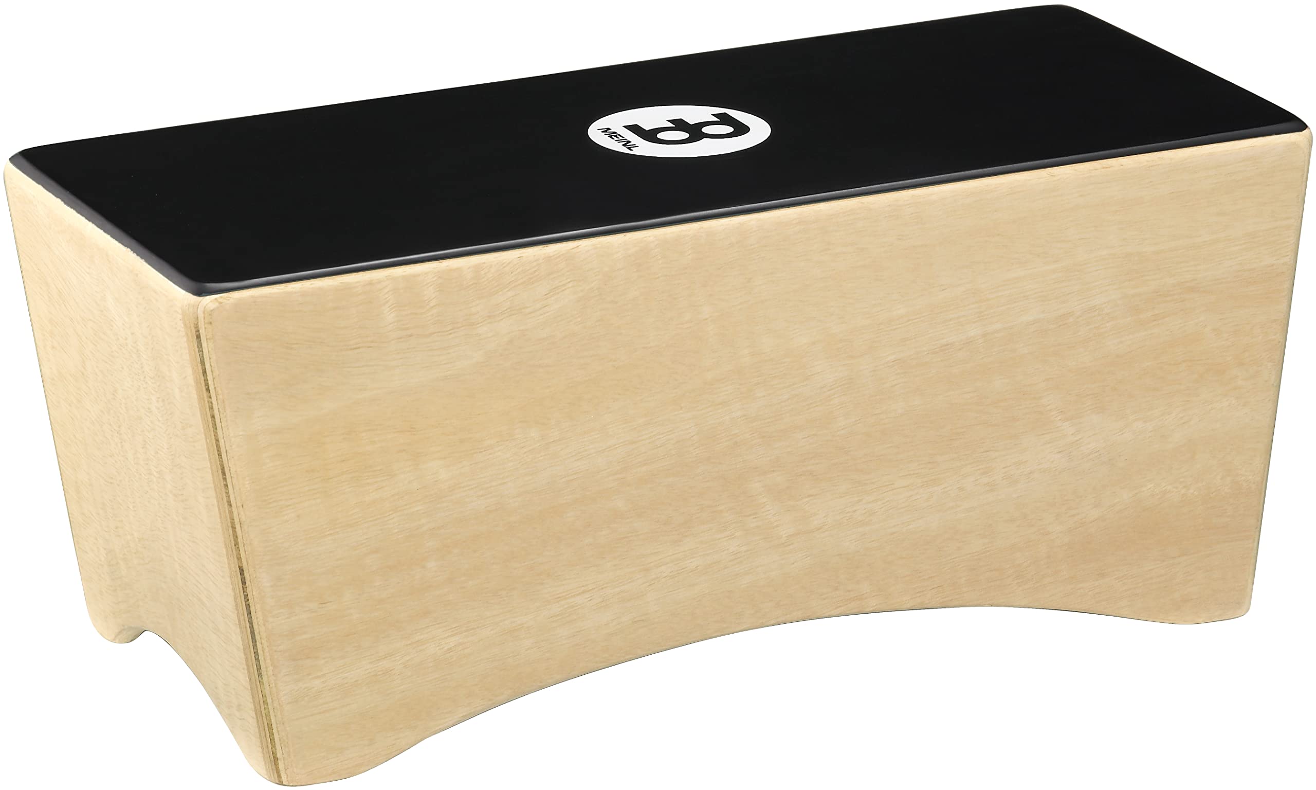 Meinl Percussion Bca2Nt/Ebk-M Wood Snare Bongo Cajon Natural / Ebony Black Finish