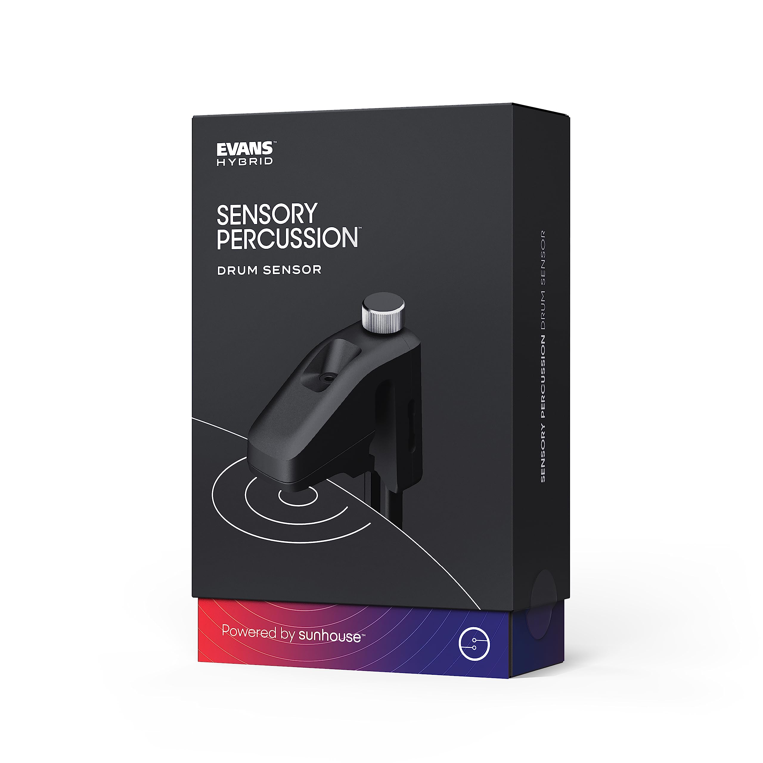 Evans Hybrid Sensory Percussion Expansion Pack - Sensory Percussion Accessories - Contains Drum Sensor, TRS Cable, 4 Pickup Elem
