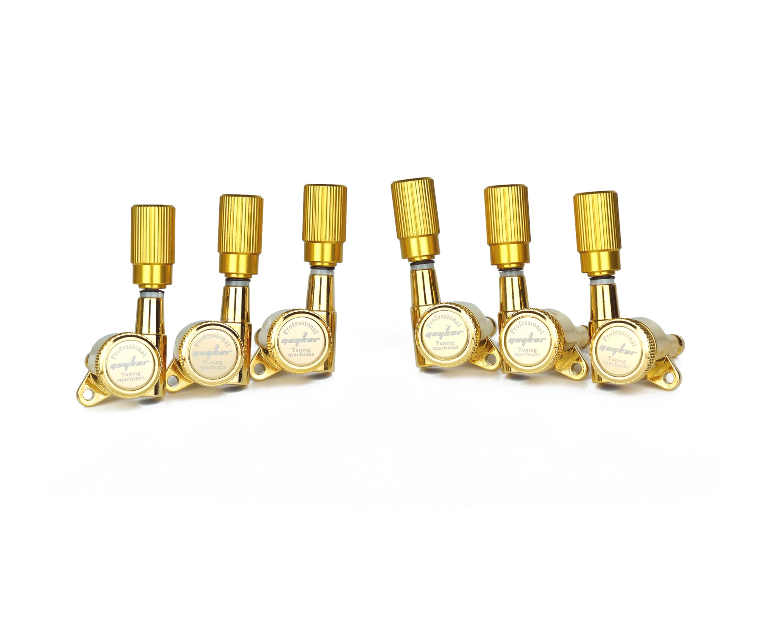 Guyker Guitar Locking Tuners (3L + 3R Handed) - 1:18 Pro Lock String Tuning Key Pegs Machine Head Set Replacement for ST TL SG L